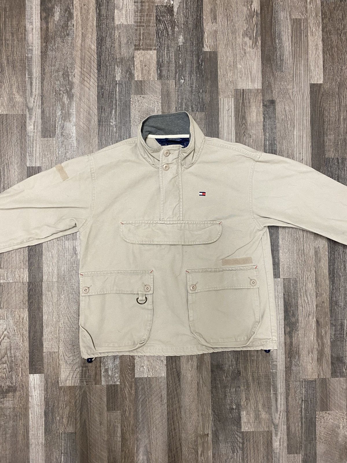 Tommy Hilfiger Vintage 90’s Tommy Hilfiger Canvas Anorak Pullover Jacket Size US L / EU 52-54 / 3 - 2 Thumbnail