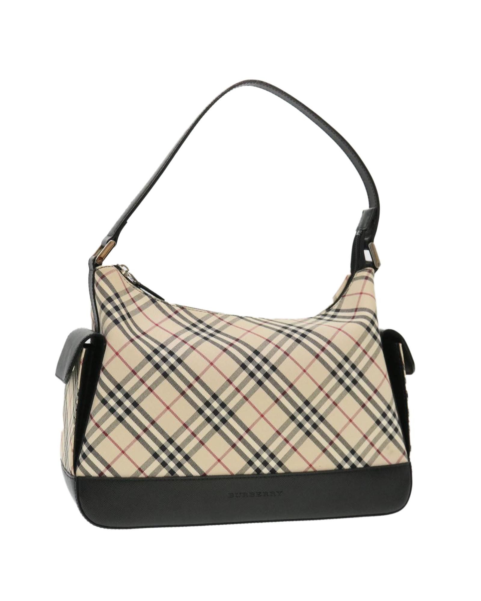 image of Burberry Nova Check Shoulder Bag Nylon Beige, Women's
