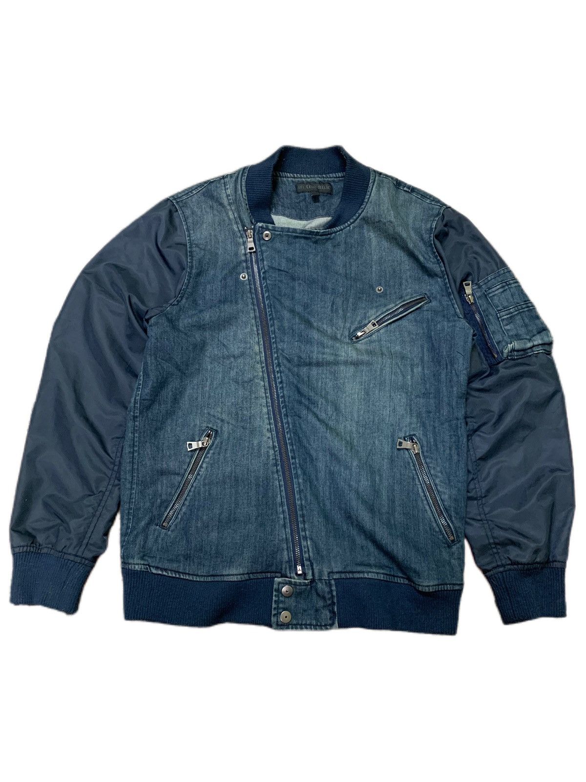 Designer × In The Attic × Le Grande Bleu (L.G.B.) in the attic military denim bomber jacket punk bikers style Size US L / EU 52-54 / 3 - 2 Thumbnail
