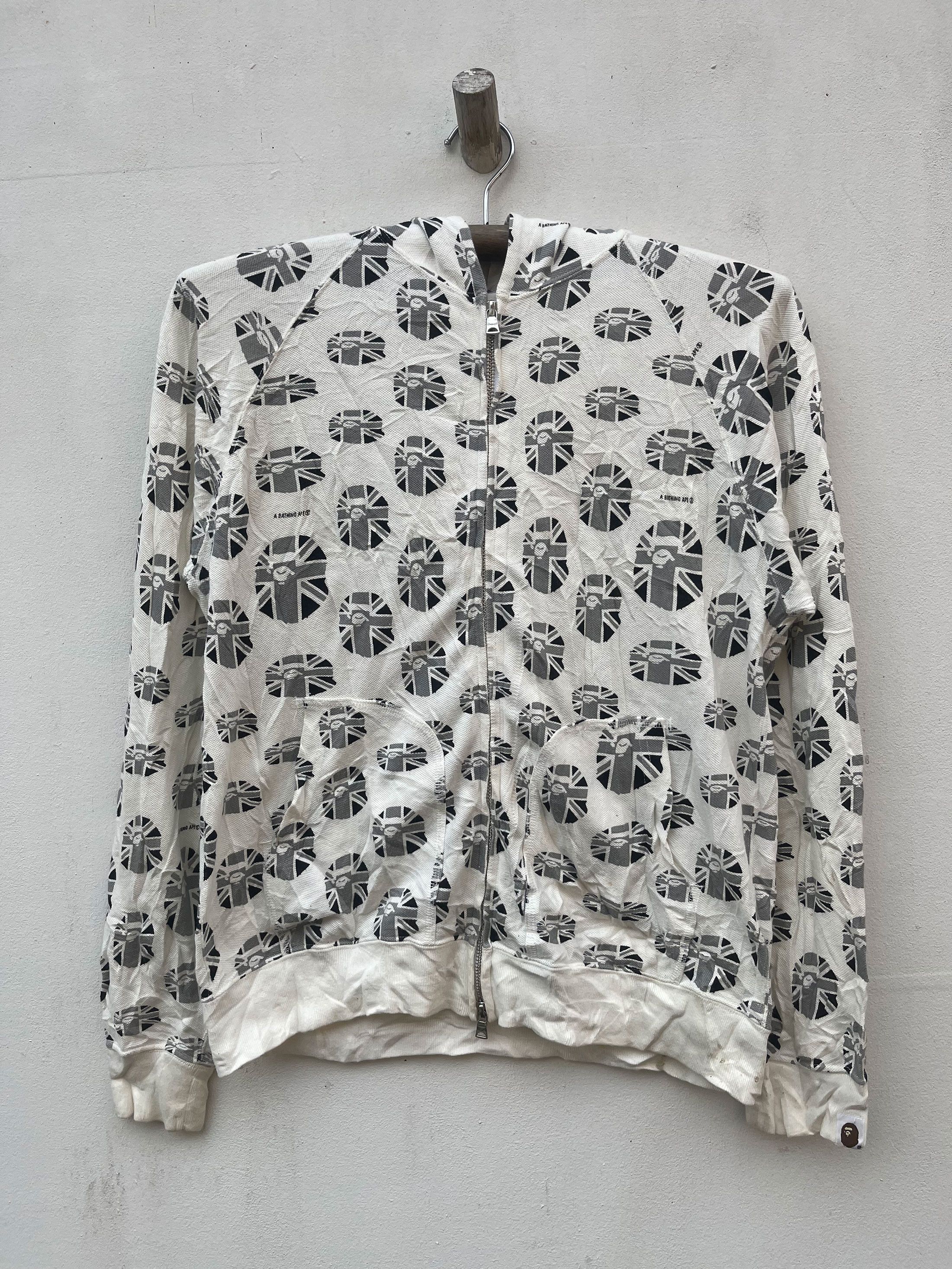 Bathing Ape Zipper Hooded Sweatshirt Sweater Union Jack
