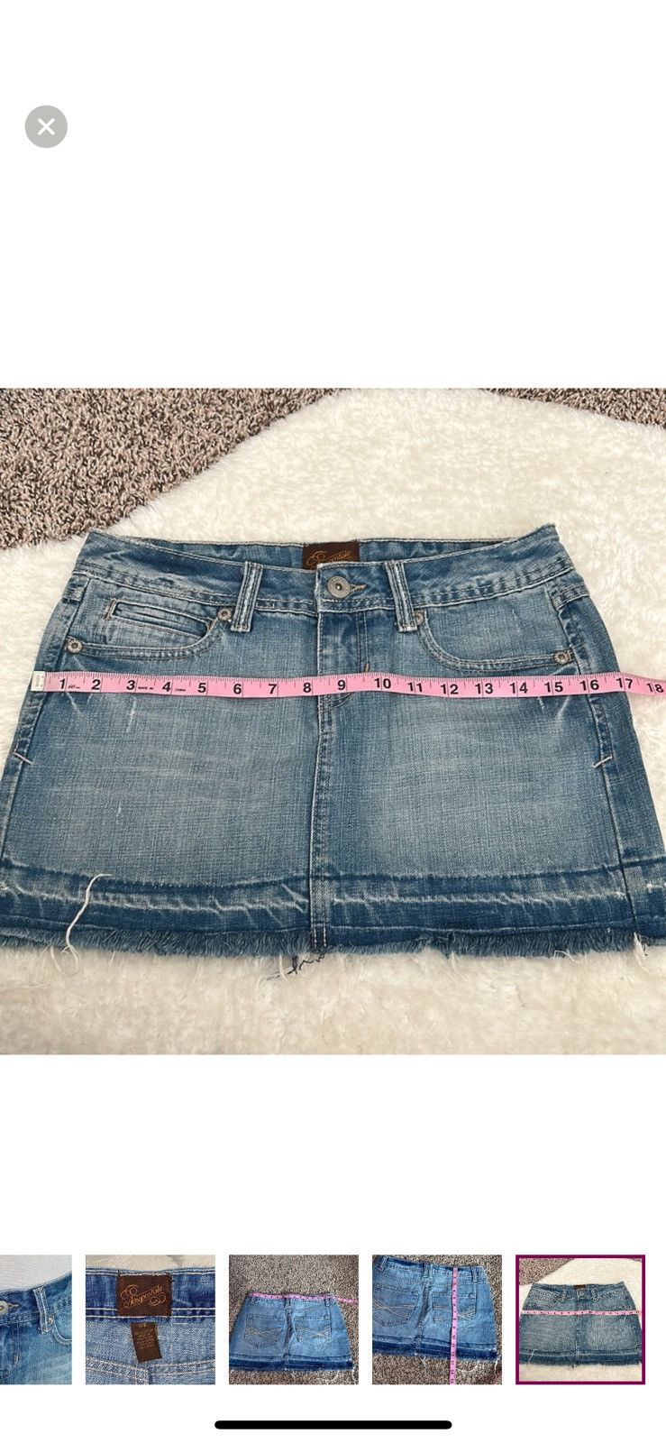Aeropostale Aeropostale mini denim skirt size 1/2 Size 26" / US 2 / IT 38 - 3 Thumbnail