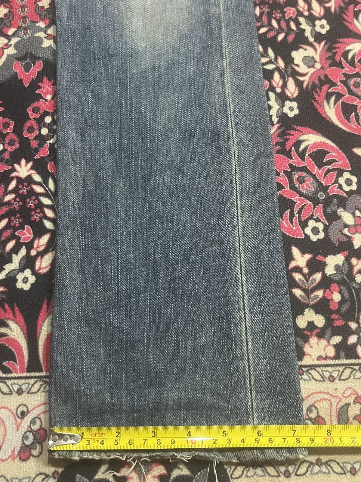 Japanese Brand Vintage And Suns Trust No One Sashiko Blue Whisker Jeans Size US 30 / EU 46 - 16 Thumbnail