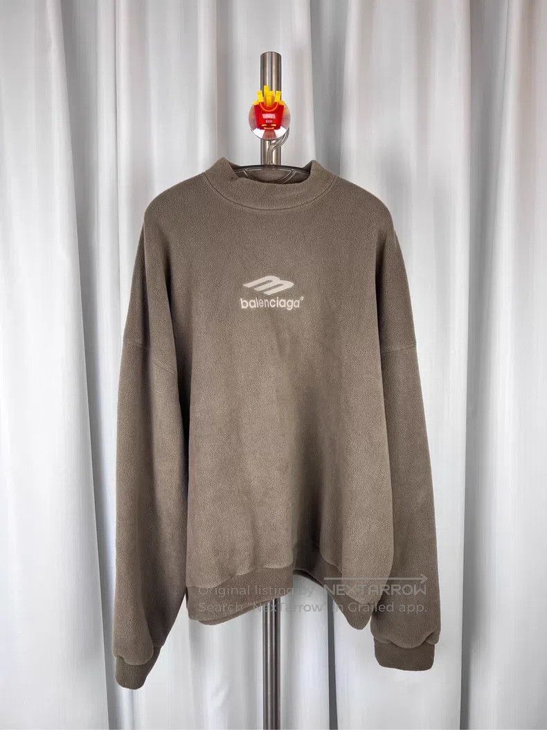 Balenciaga Balenciaga Embroidered Lettering Fleece Hoodie Size US S / EU 44-46 / 1 - 2 Thumbnail