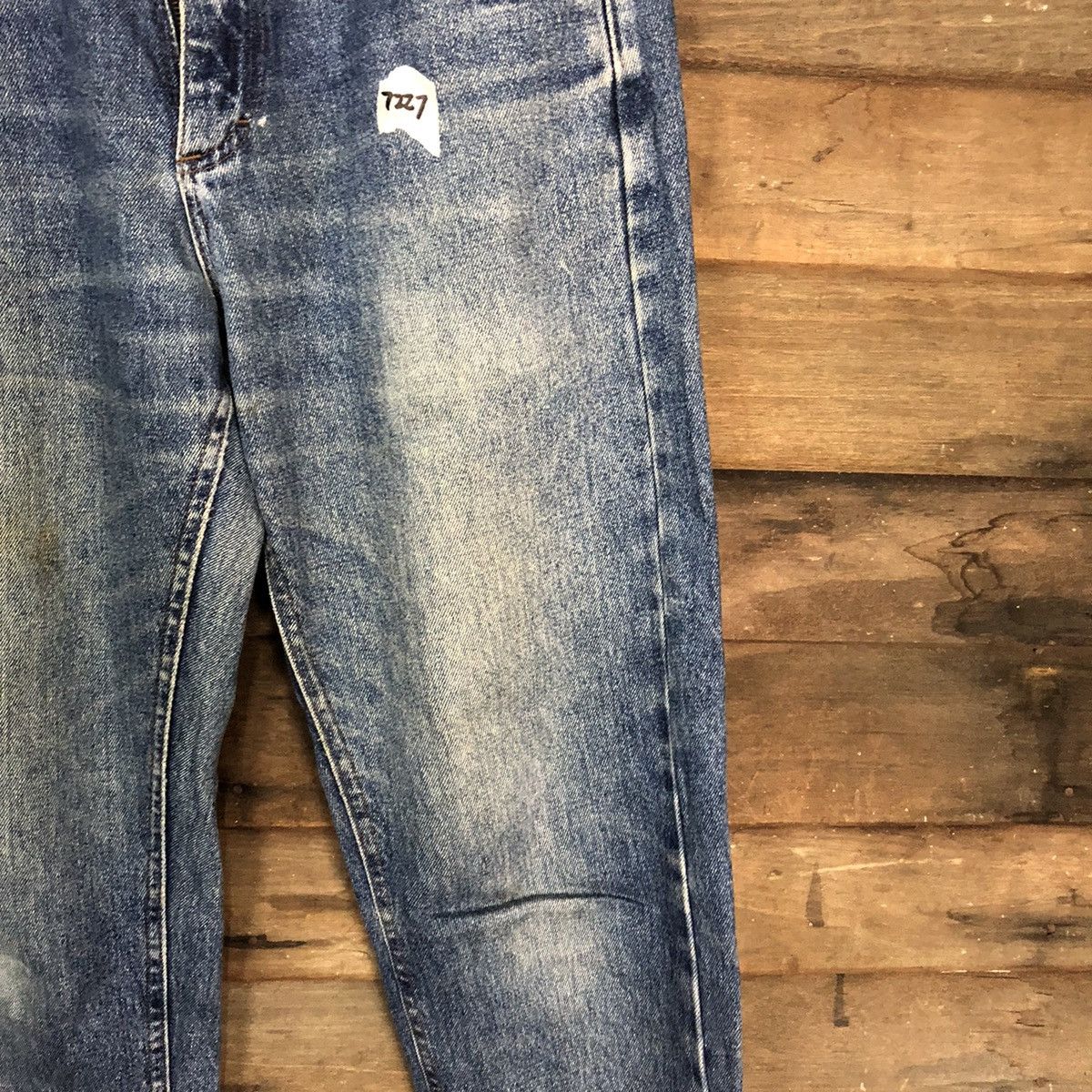 Lee Lee Blue Distressed Denim jeans vintage Pants #7327 Size US 28 / EU 44 - 8 Thumbnail