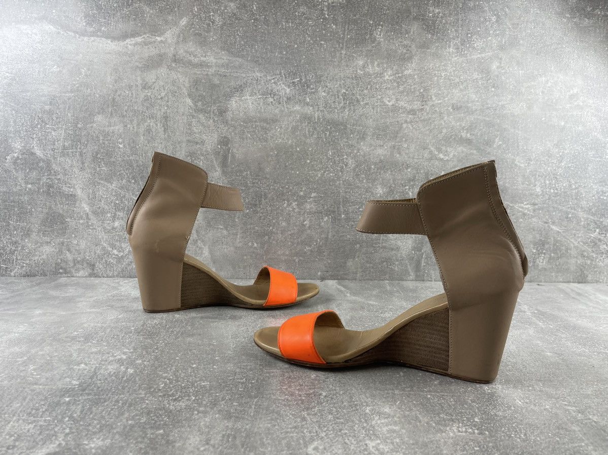 MM6 MM6 Maison Margiela Tan Beige Orange Leather Wedge Sandals Size US 9 / IT 39 - 5 Thumbnail