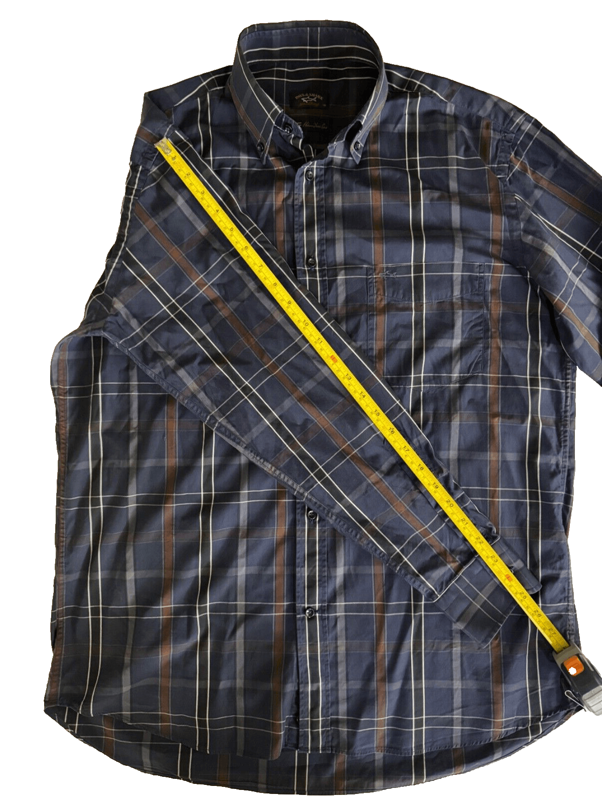 Paul & Shark Paul & Shark Havana Yachting Men 39 Brown Blue Plaid Button Size US M / EU 48-50 / 2 - 6 Thumbnail