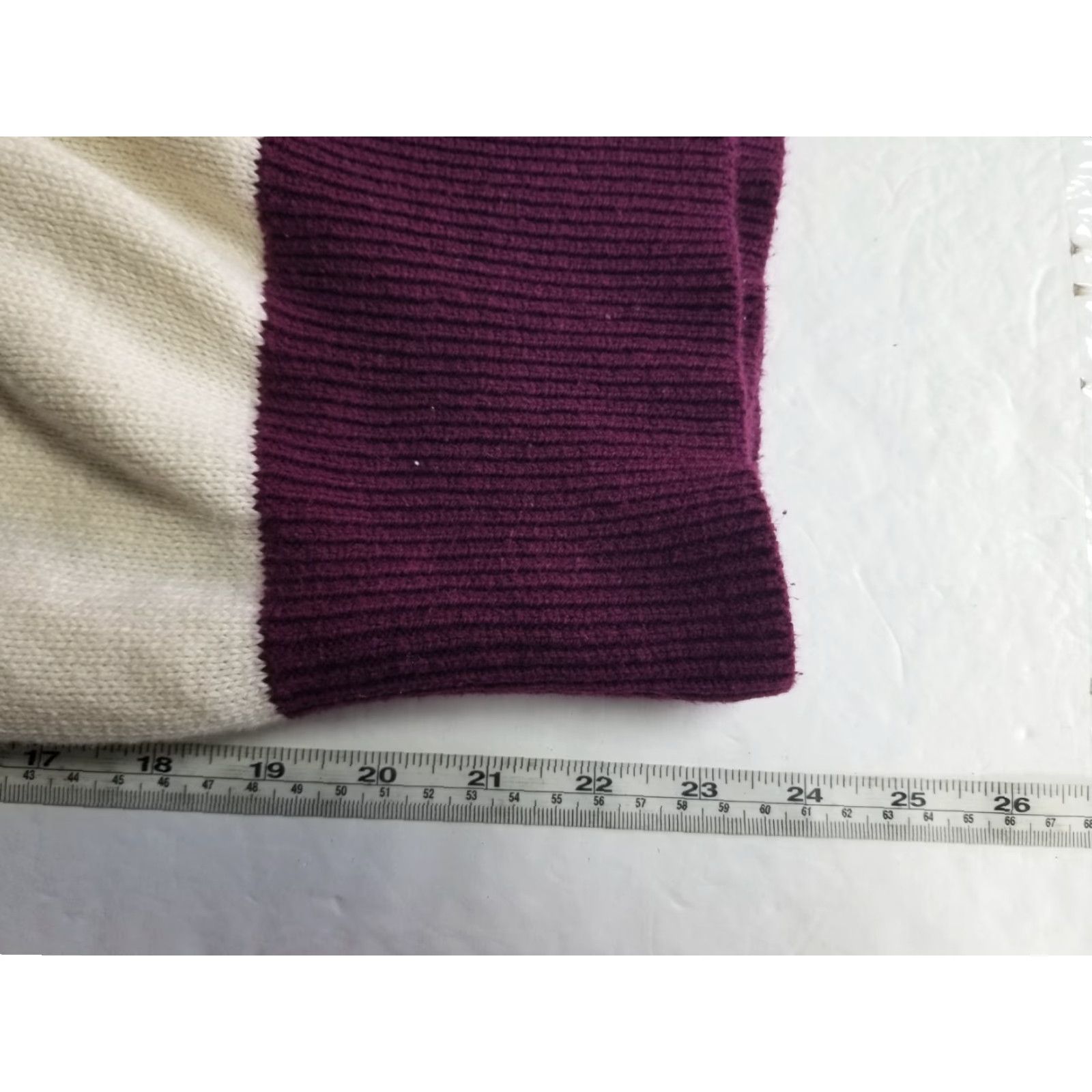 Lucky Brand Lucky Brand Sweater Women Medium Purple Pullover Knit Striped Casual Stretch Size M / US 6-8 / IT 42-44 - 6 Thumbnail