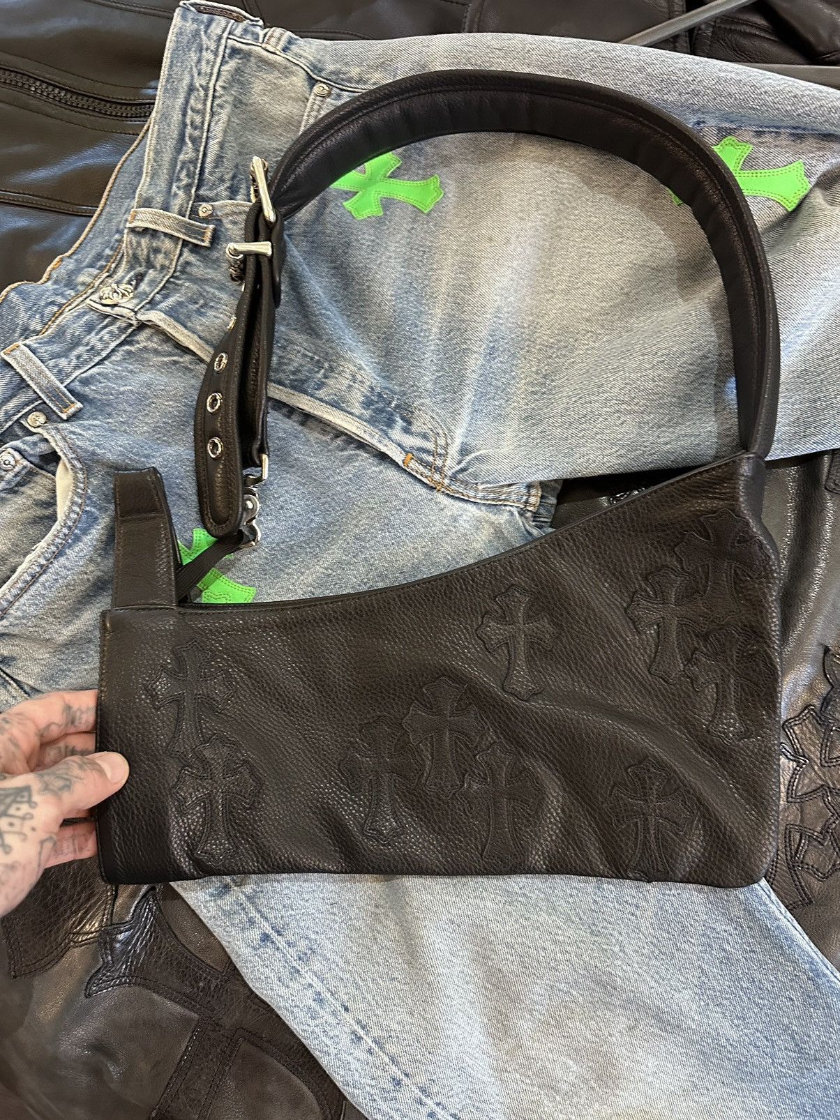 Chrome Hearts CHROME HEARTS 1/1 BROKEN ARM SLING LEATHER CROSS PATCH Size ONE SIZE - 2 Thumbnail