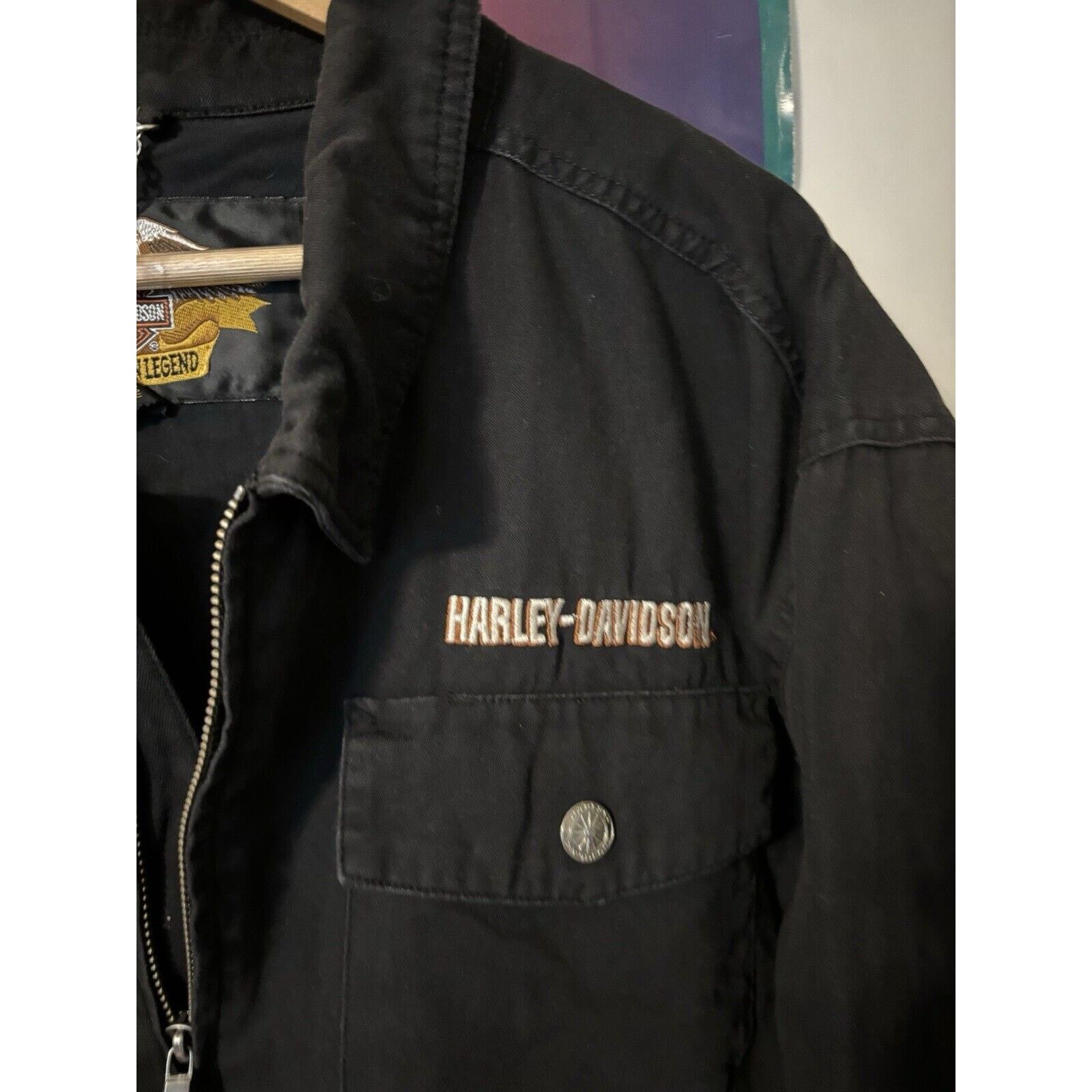 Other vintage Harley Davidson zip up motorcycle jacket black XL Size US XL / EU 56 / 4 - 7 Thumbnail