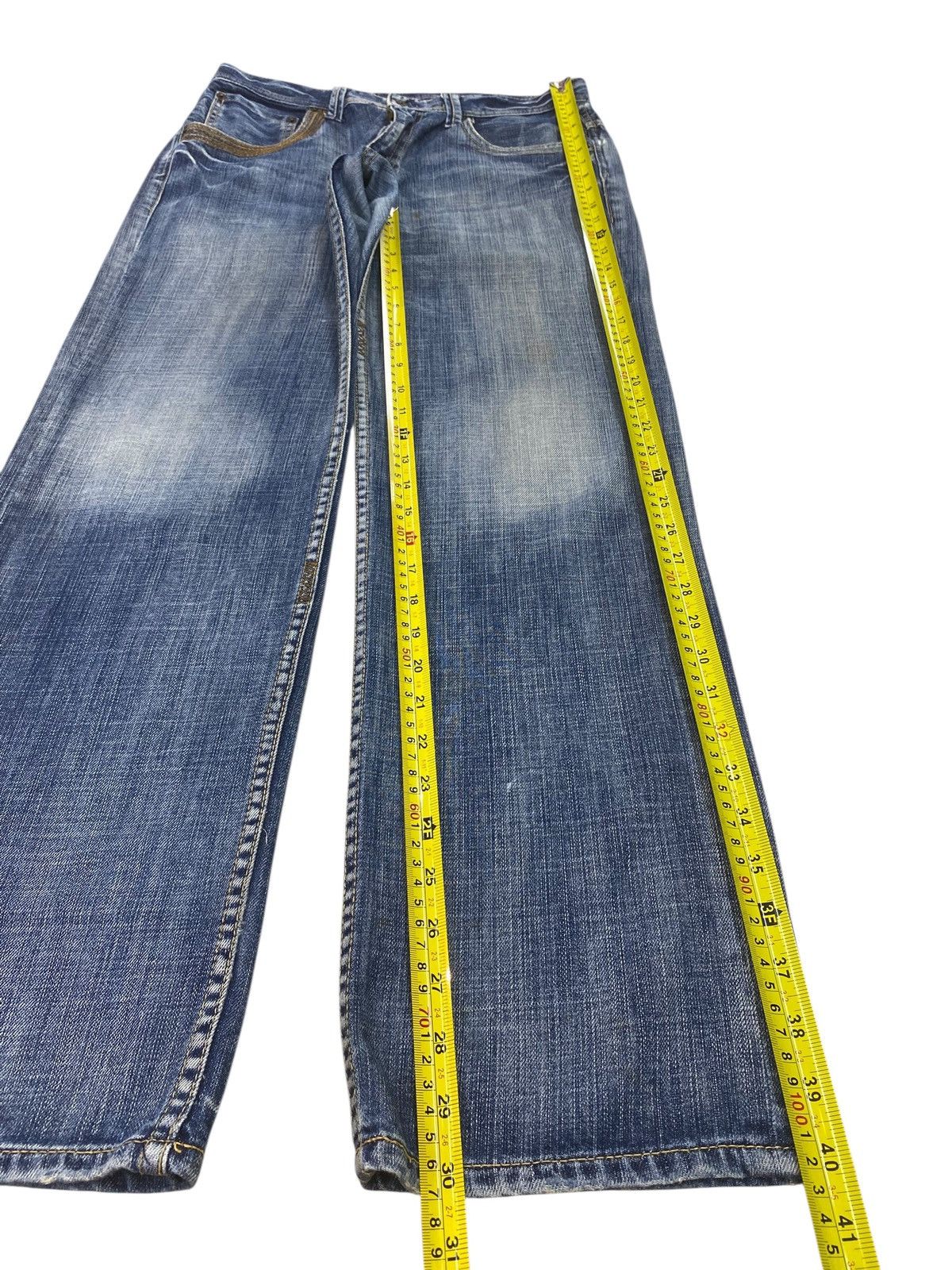 Takeo Kikuchi Takeo Kikuchi Acid Blue Wash Style Loose Jeans Size US 31 - 7 Thumbnail
