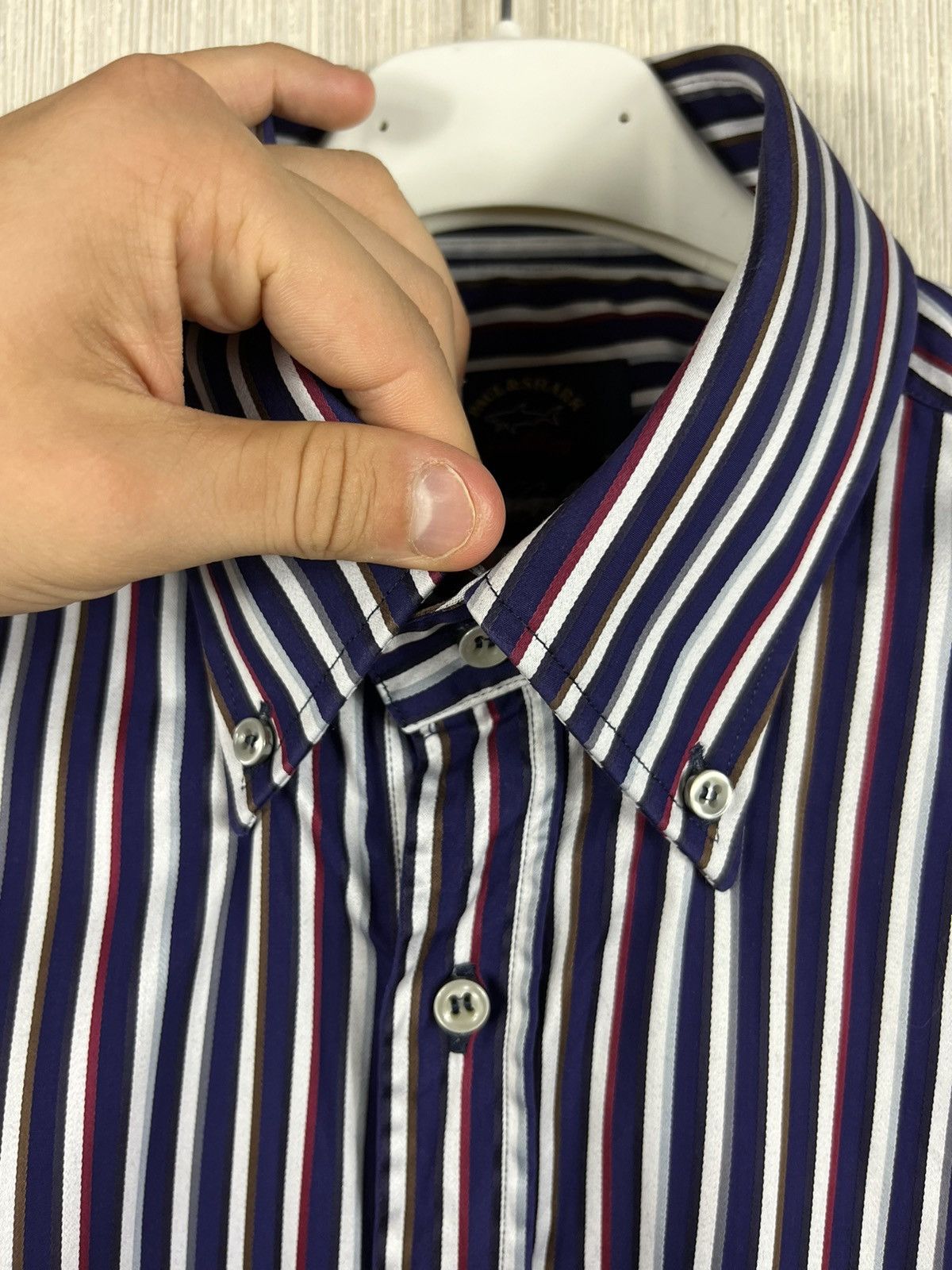 Paul & Shark Paul & Shark striped shirt with pocket logo casual Italy Size US M / EU 48-50 / 2 - 16 Thumbnail