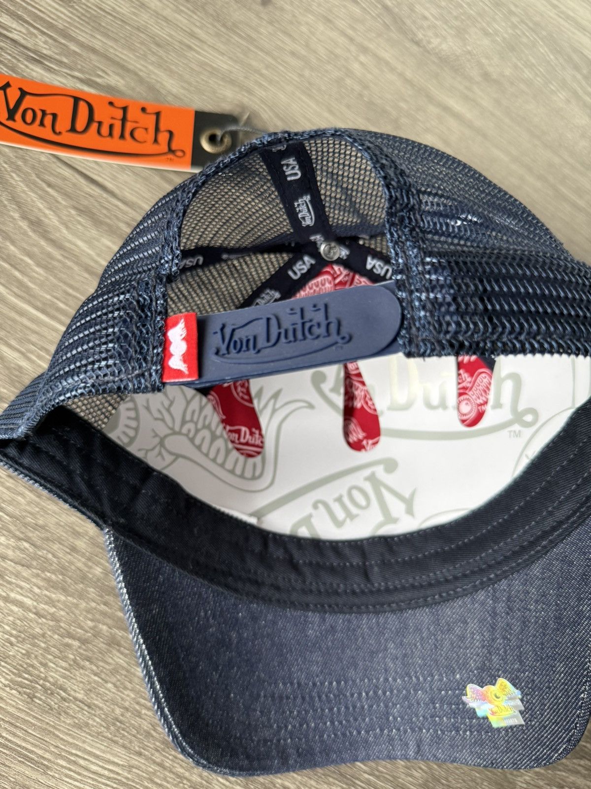 Christian Audigier Vintage Y2K Von Dutch Denim Trucker Hat Cap Size ONE SIZE - 6 Thumbnail