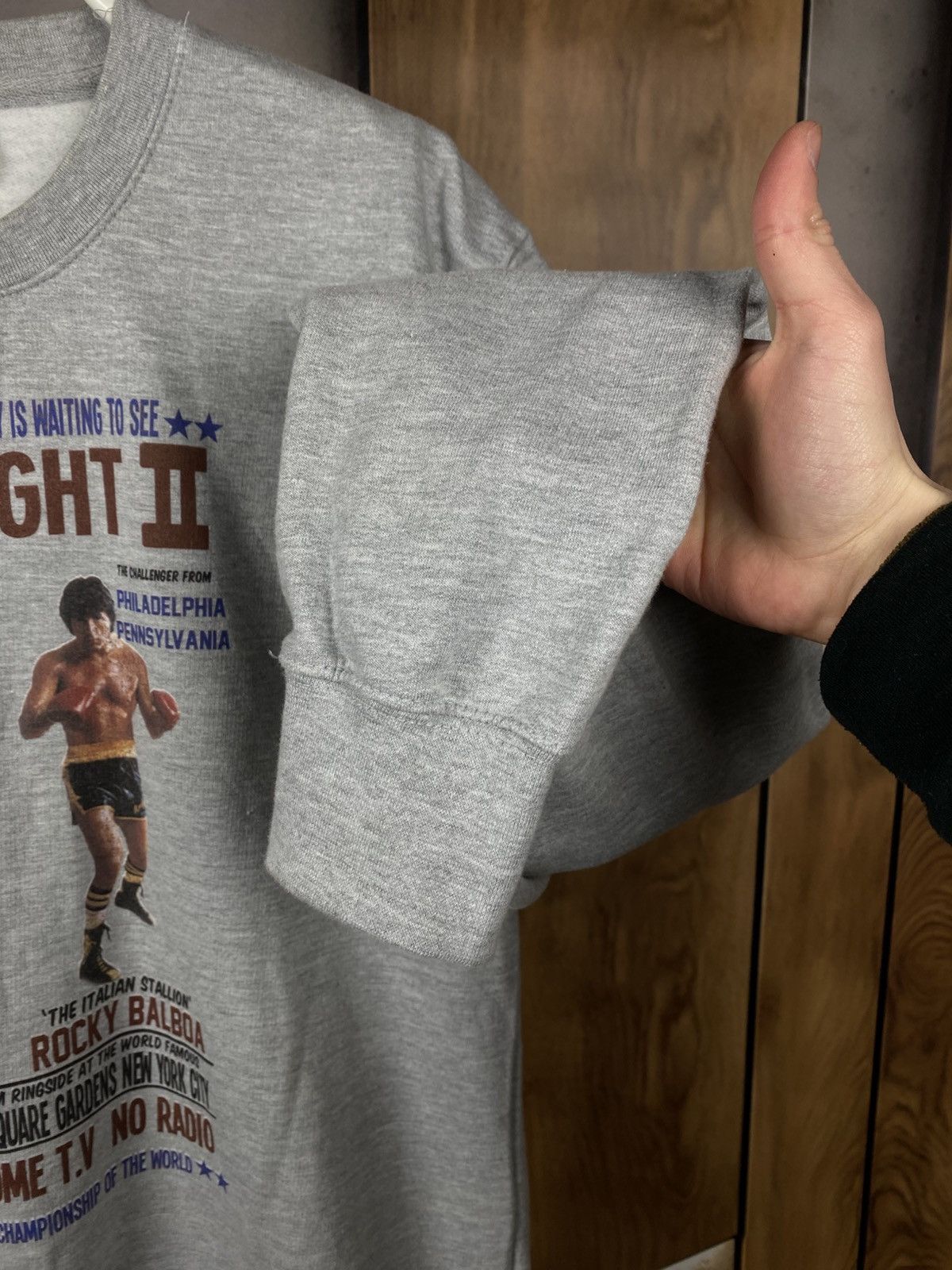 Vintage 🥊Vintage 90s Swetshirt Movie Rocky Balboa And Clubber Land🥊 Size US M / EU 48-50 / 2 - 7 Thumbnail