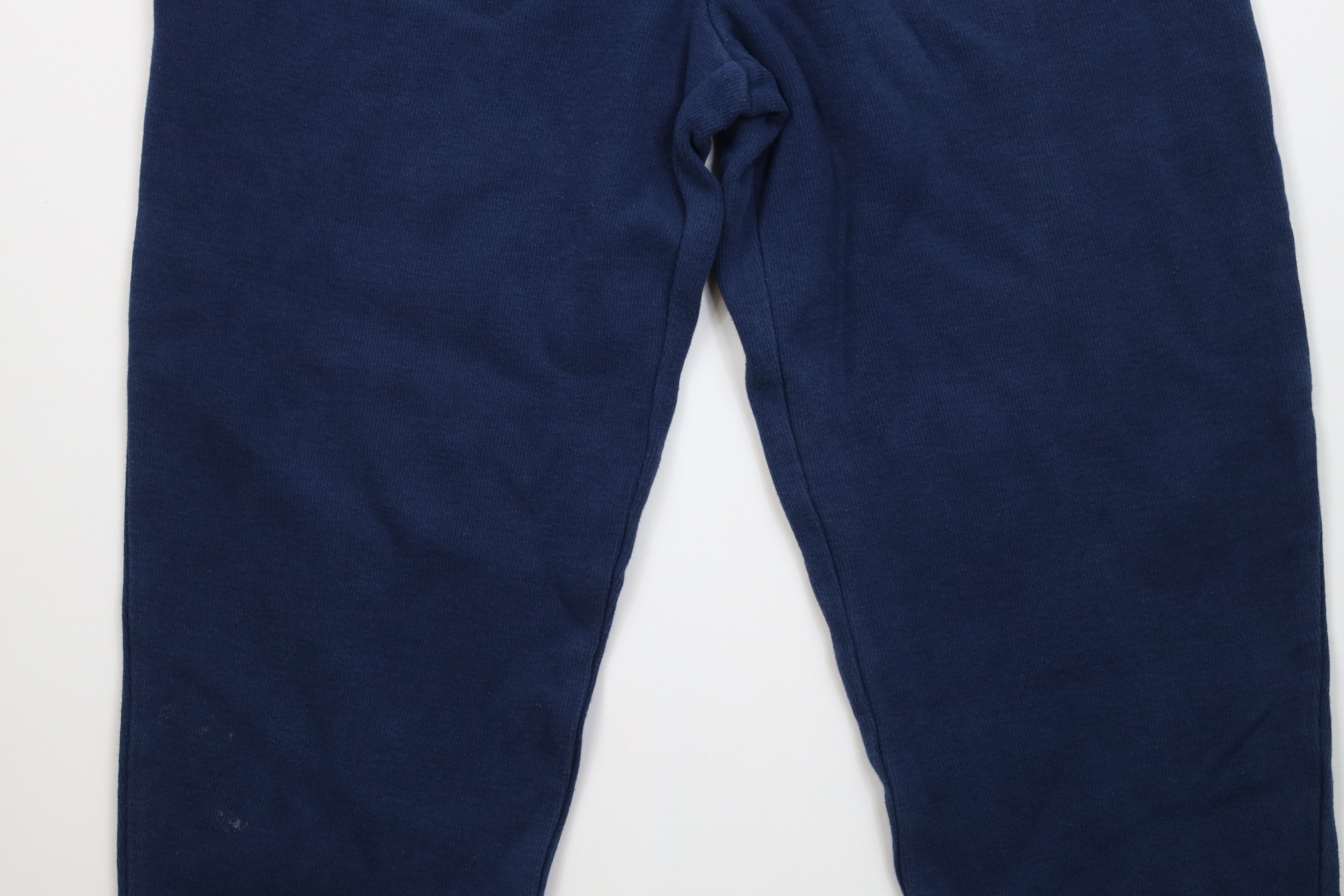 Vintage Vintage 90s Streetwear Ribbed Knit Sweatpants Pants Blue Size 28" / US 6 / IT 42 - 4 Thumbnail