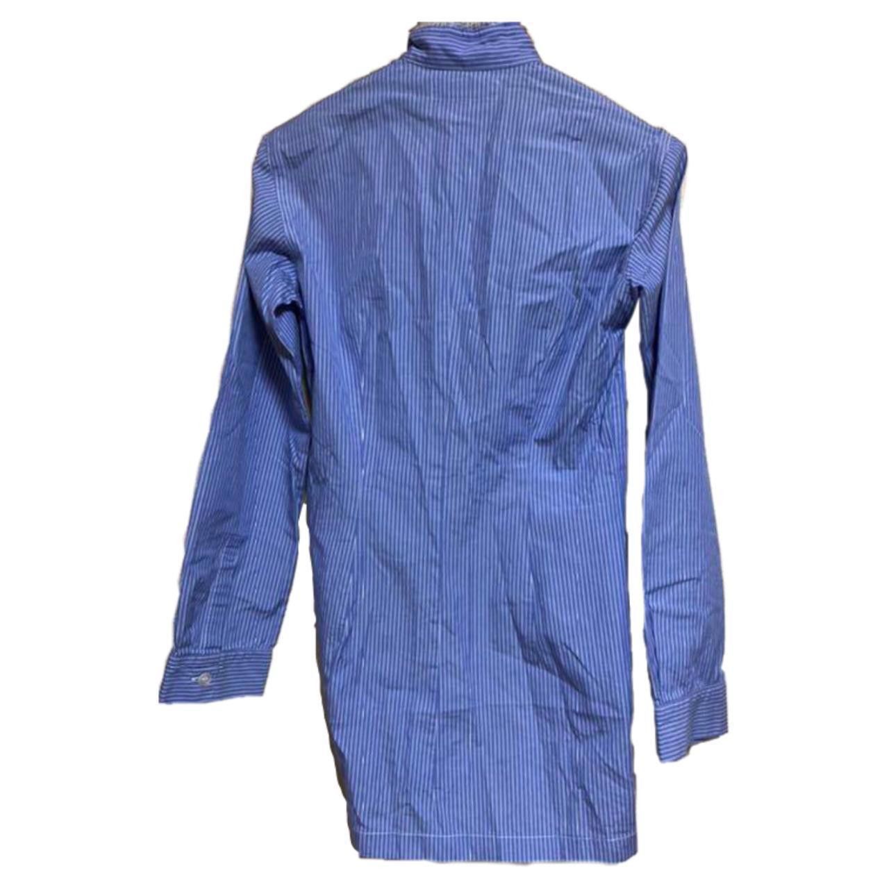 Yohji Yamamoto Y's Yohji Yamamoto Stripe Wool Mandarin Collar Button Down Size XS / US 0-2 / IT 36-38 - 2 Thumbnail