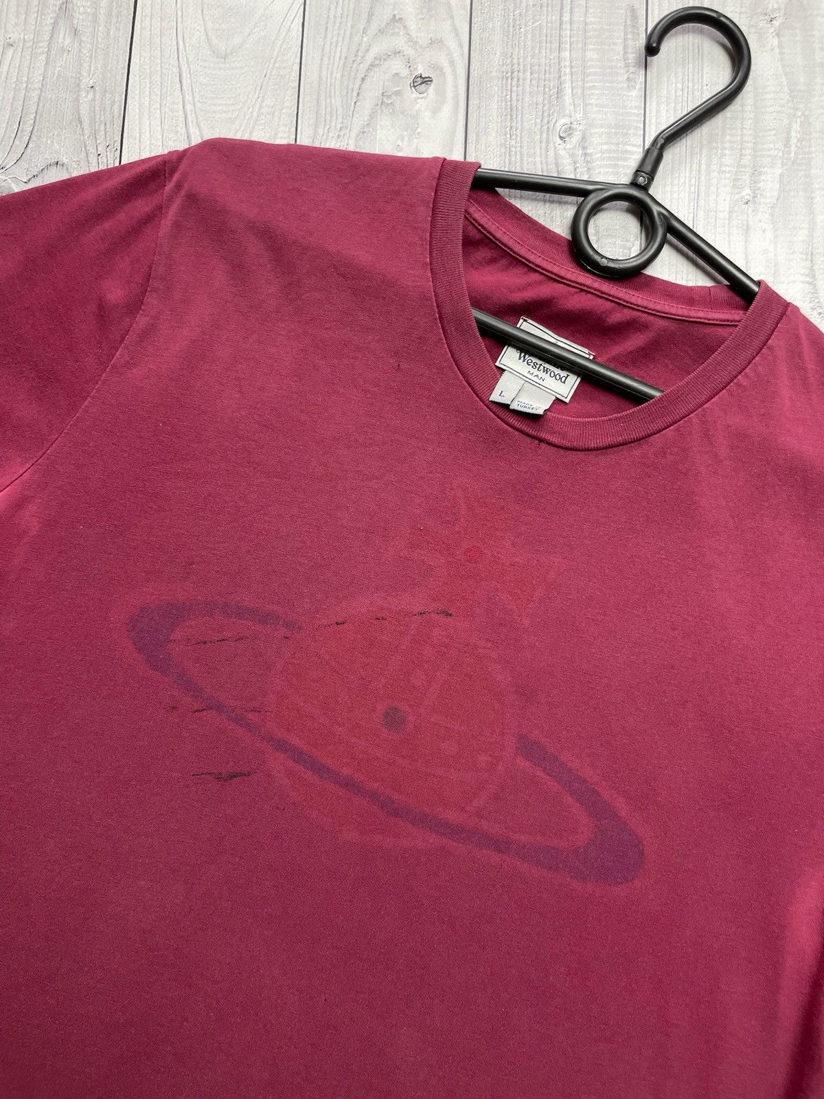 Vintage × Vivienne Westwood Vintage Vivienne Westwood logo tee red size L distressed Size US L / EU 52-54 / 3 - 2 Thumbnail