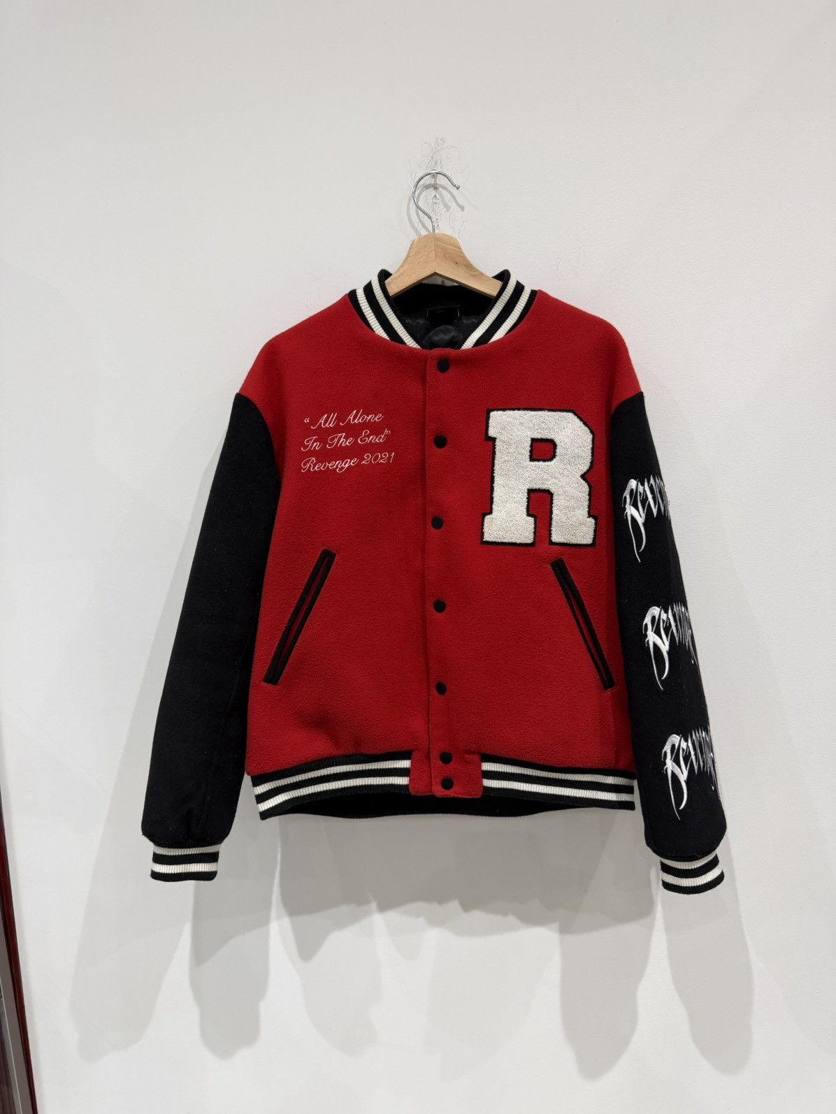 Revenge Revenge Red Varsity Skull Jacket Red Size: S Size US S / EU 44-46 / 1 - 1 Thumbnail
