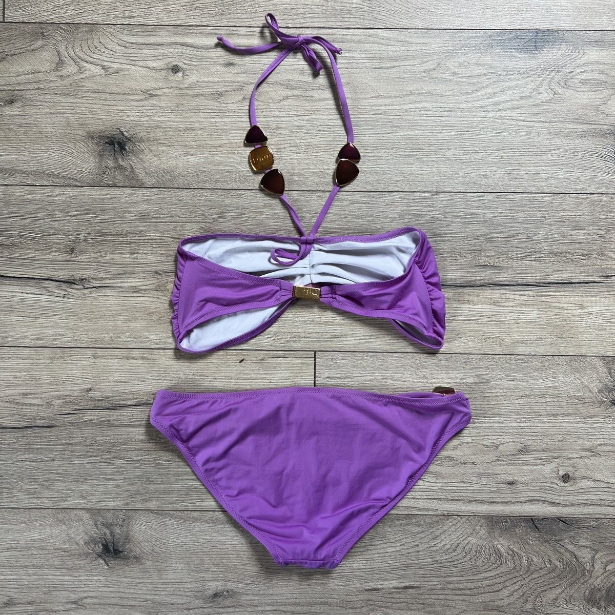 Dior Christian Dior Two-pieces swimsuit Bikini Purple Pink Size M / US 6-8 / IT 42-44 - 9 Thumbnail