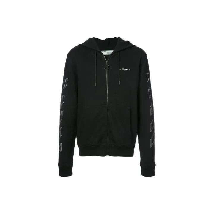 Off-White Off-White Black Graphic Zip Hoodie for Men 0079 Size US XS / EU 42 / 0 - 1 Thumbnail