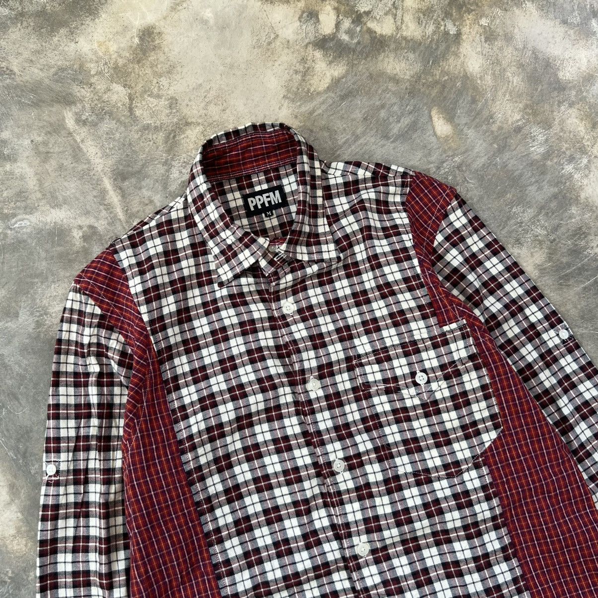 Hysteric Glamour 2000s PPFM Patchwork Gingham Plaid Longsleeve Shirt Size US M / EU 48-50 / 2 - 3 Thumbnail