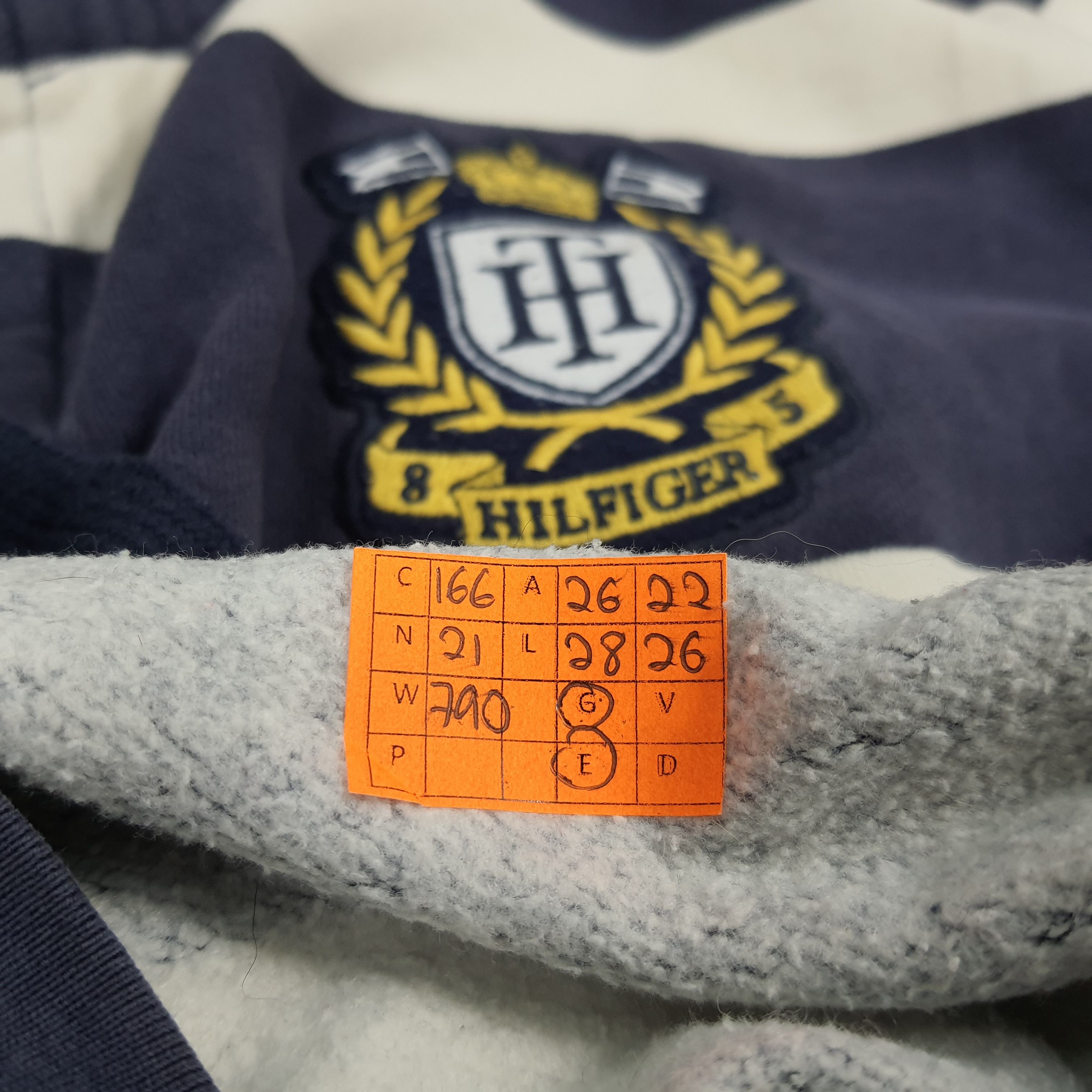 Tommy Hilfiger × Vintage Vintage Tommy Hilfiger Striped Hoodies Size US XL / EU 56 / 4 - 10 Thumbnail
