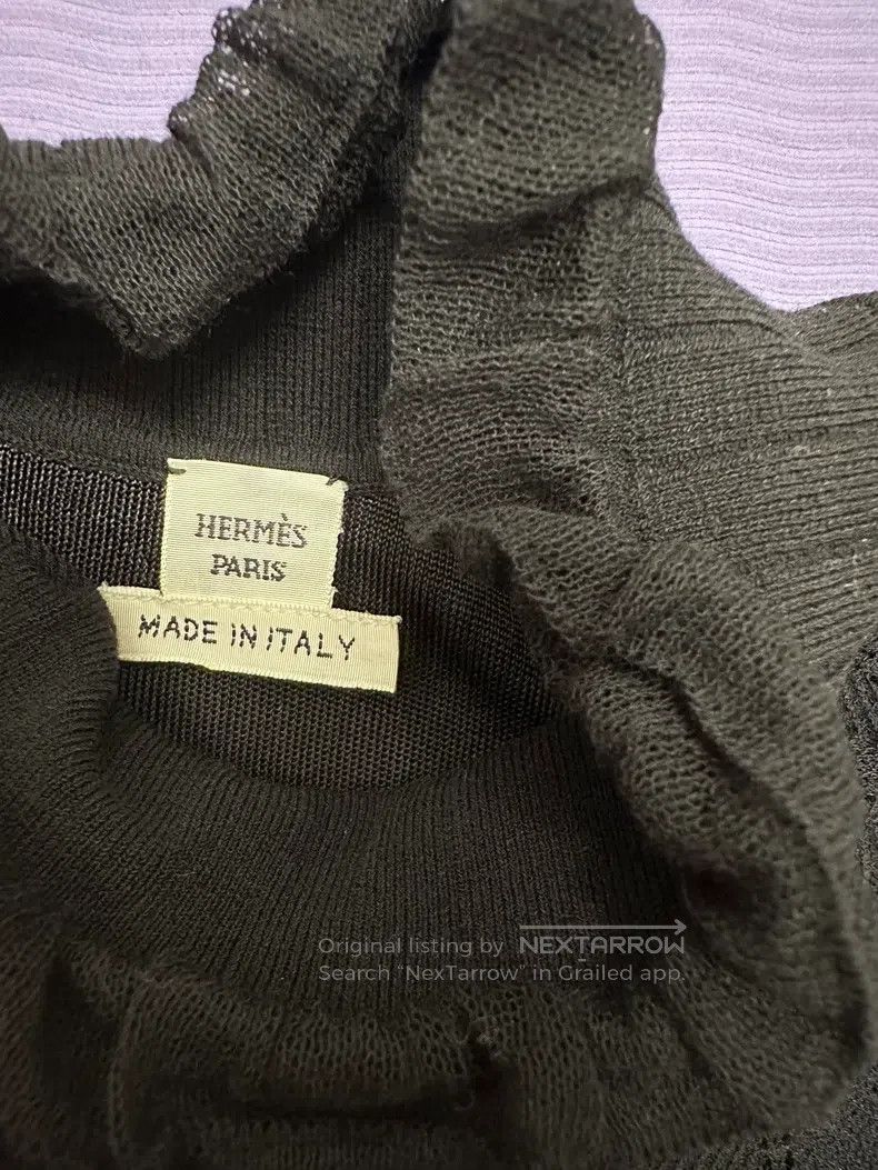 Hermes Hermes Knit Long Sleeve Shirt, Black Half Turtleneck Size S / US 4 / IT 40 - 4 Thumbnail