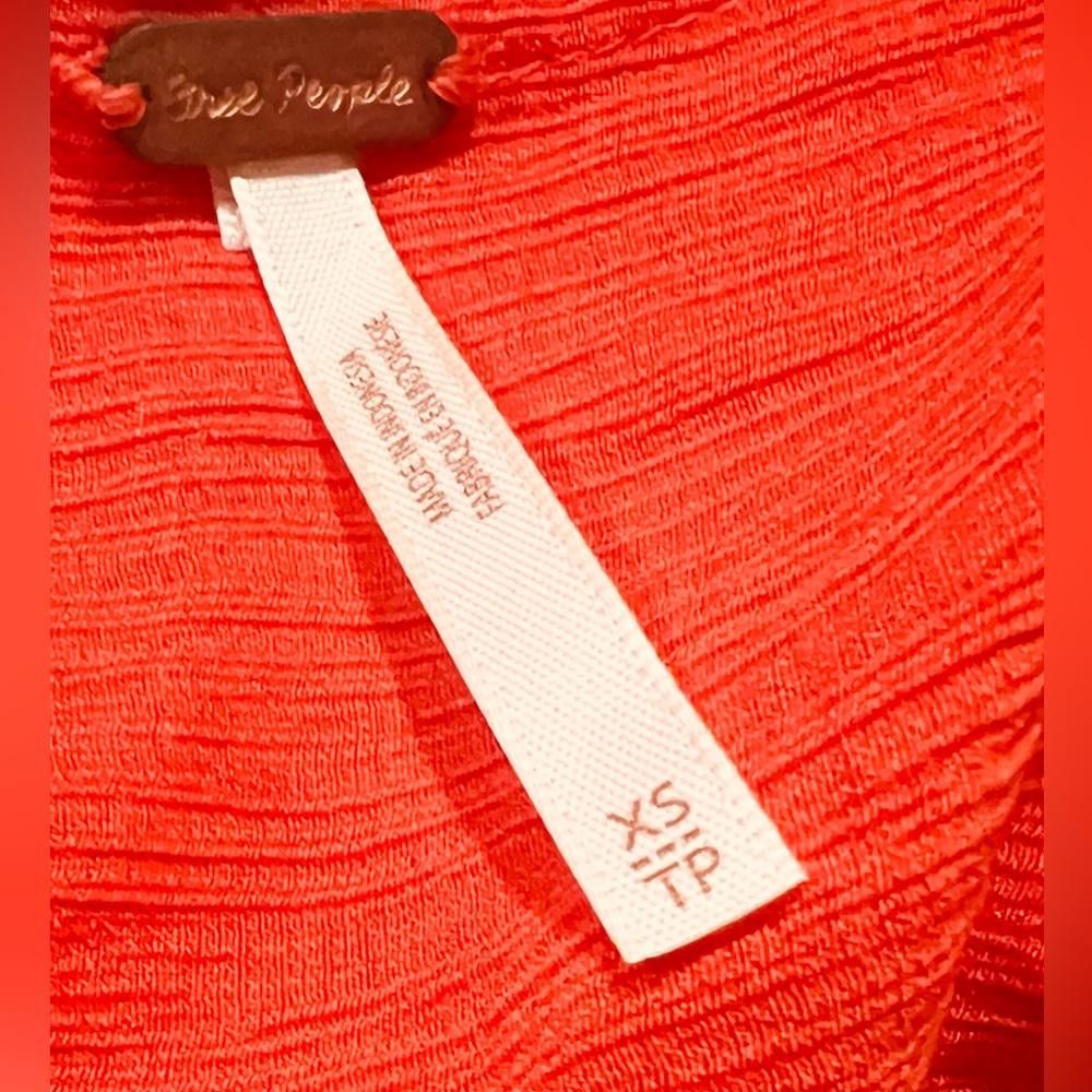 Free People Free People Chic Red Wrap Top for Effortless Style XS Size XS / US 0-2 / IT 36-38 - 3 Thumbnail