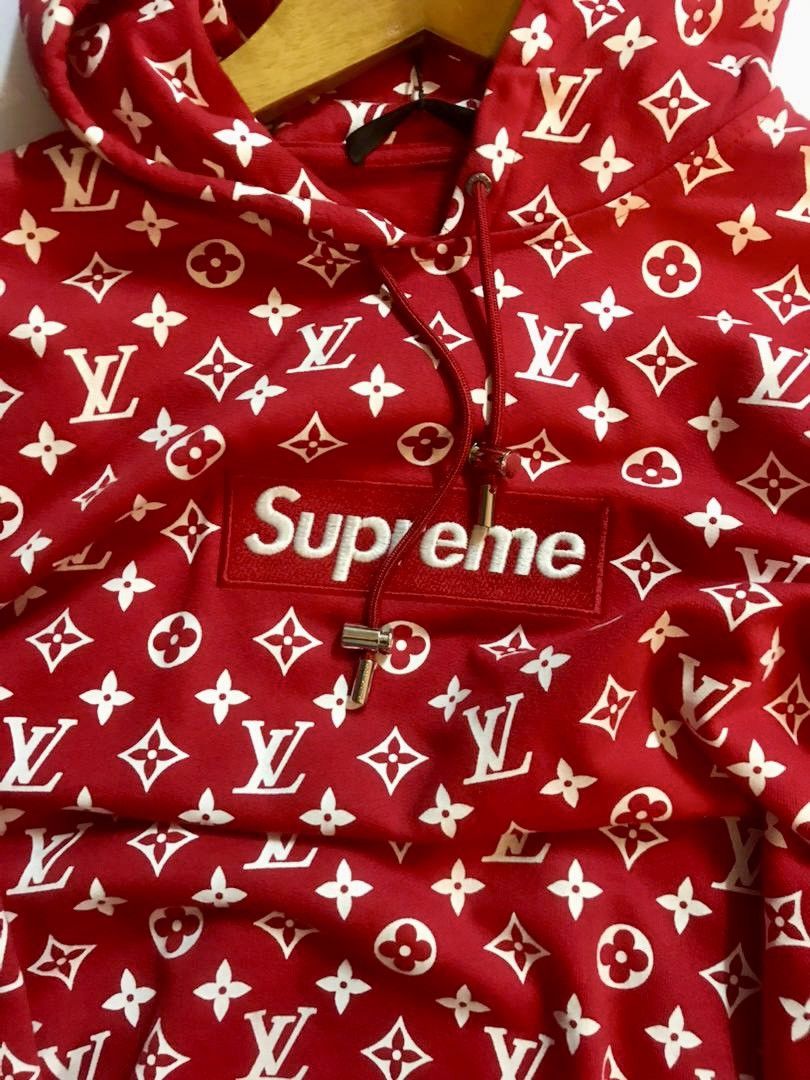 Louis Vuitton × Supreme Louis Vuitton X Supreme Hoodie Box Logo Size US M / EU 48-50 / 2 - 2 Thumbnail
