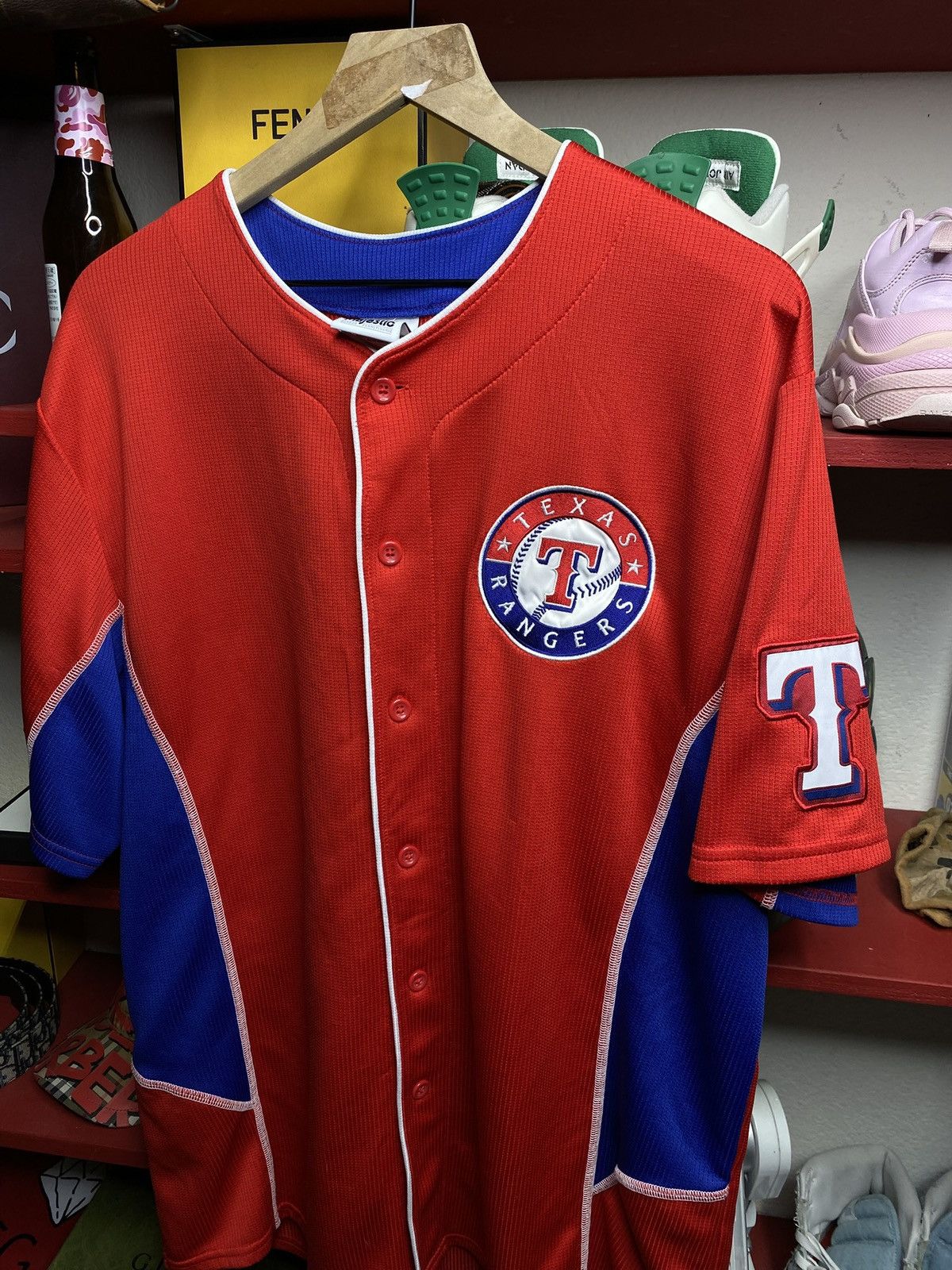 MLB Vintage 00’ Texas Rangers MLB Jersey Mens Size XLarge Size US XL / EU 56 / 4 - 5 Thumbnail