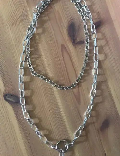 Japanese Brand Silver Chain necklace adjustable Size ONE SIZE - 4 Thumbnail
