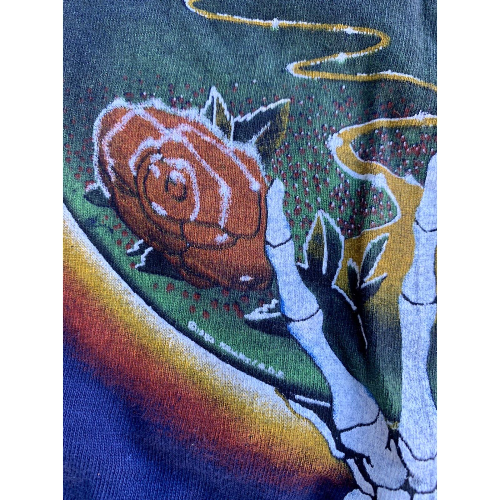 Hanes vtg Deadheads t-shirt 1980s Mens M Blue 100% cotton Hanes Beefy-T graphic tee Psychedelic Art 80s Size US M / EU 48-50 / 2 - 7 Thumbnail