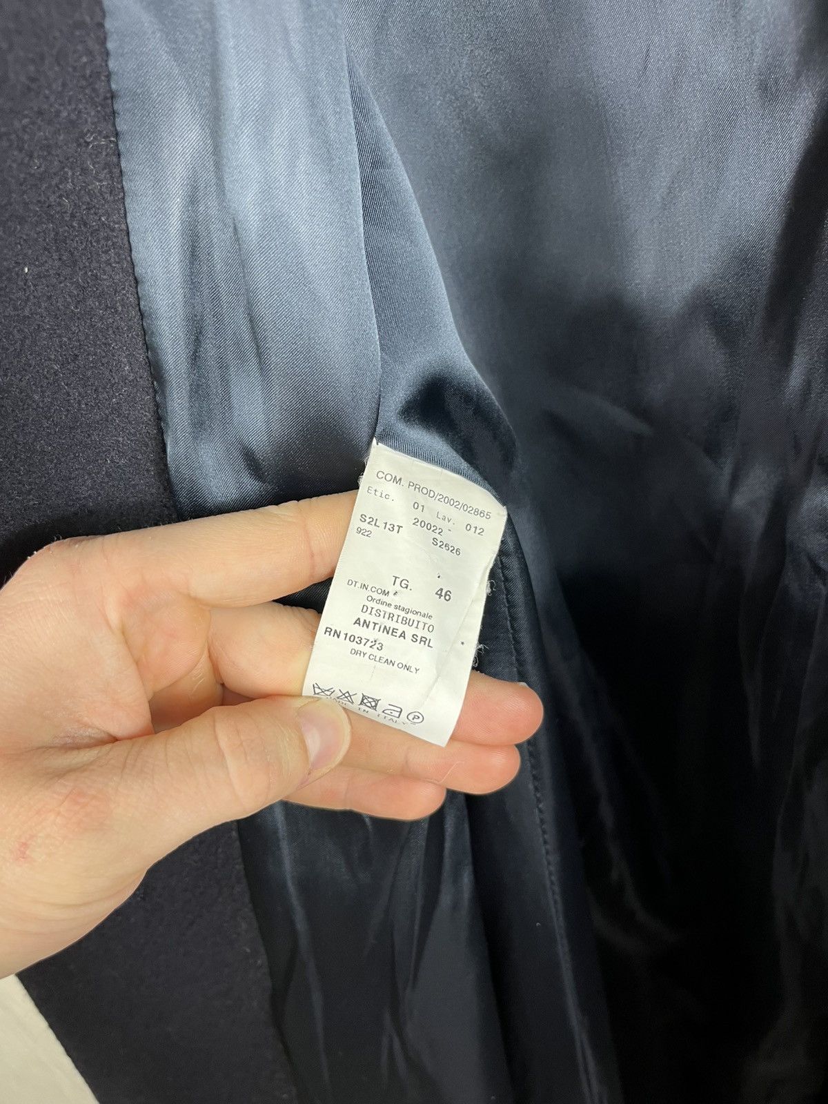 Emporio Armani Emporio Armani wool long navy luxury coat jacket Italian Size L / US 10 / IT 46 - 23 Thumbnail