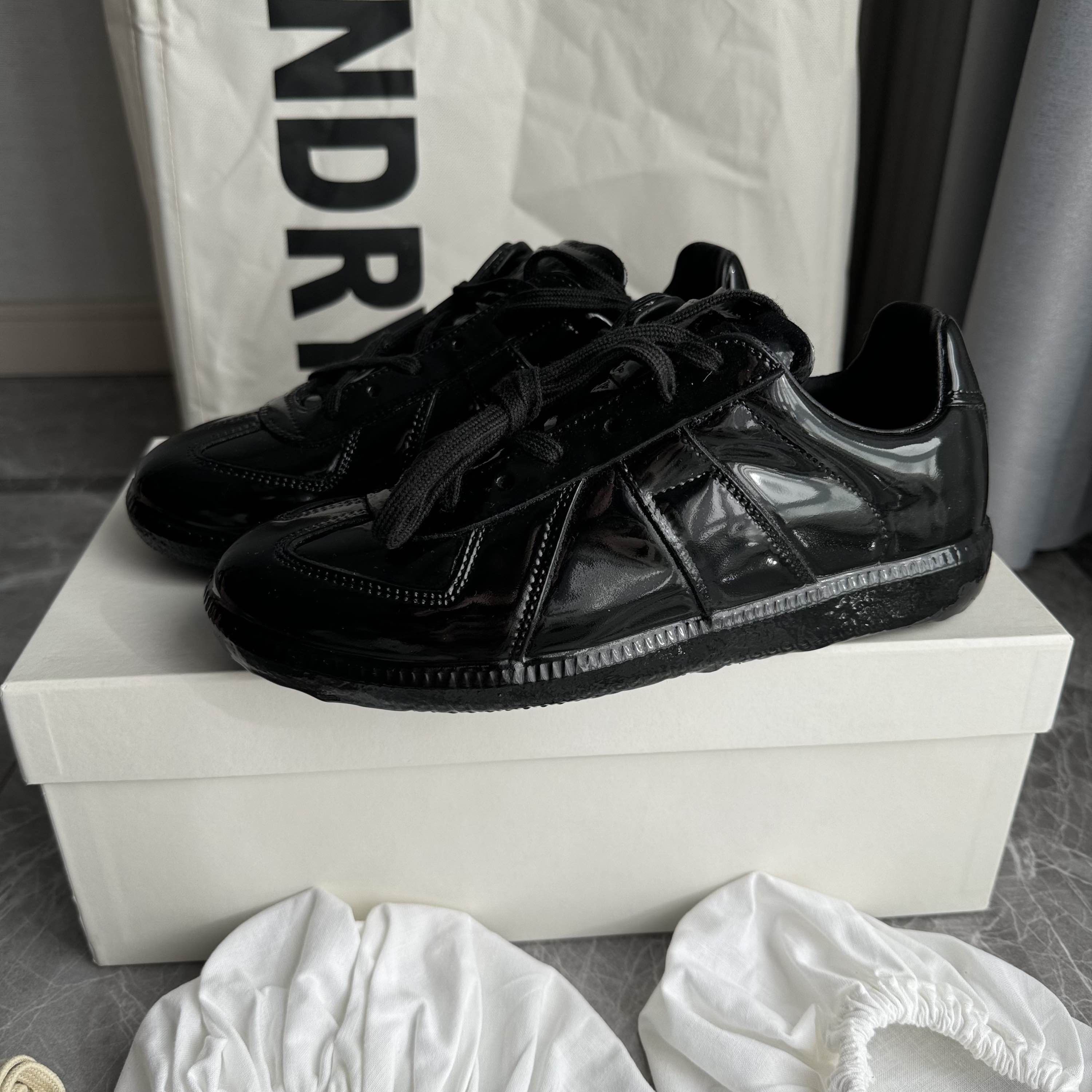 Maison Margiela Maison Margiela Patent Leather Replica Sneakers Size 35.5 Size US 5.5 / IT 35.5 - 1 Thumbnail