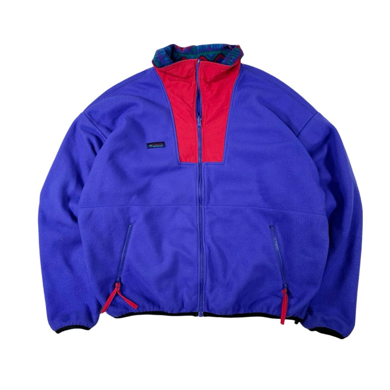 Vintage Vintage 90s Columbia Aztec Lined Purple Fleece Zip Up Size US XL / EU 56 / 4 - 1 Thumbnail