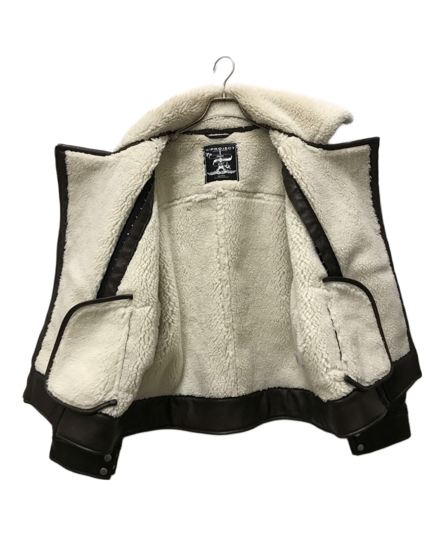 Y/Project Y/PROJECT Eco-mutton Rider's Jacket Brown L Size L / US 10 / IT 46 - 3 Thumbnail
