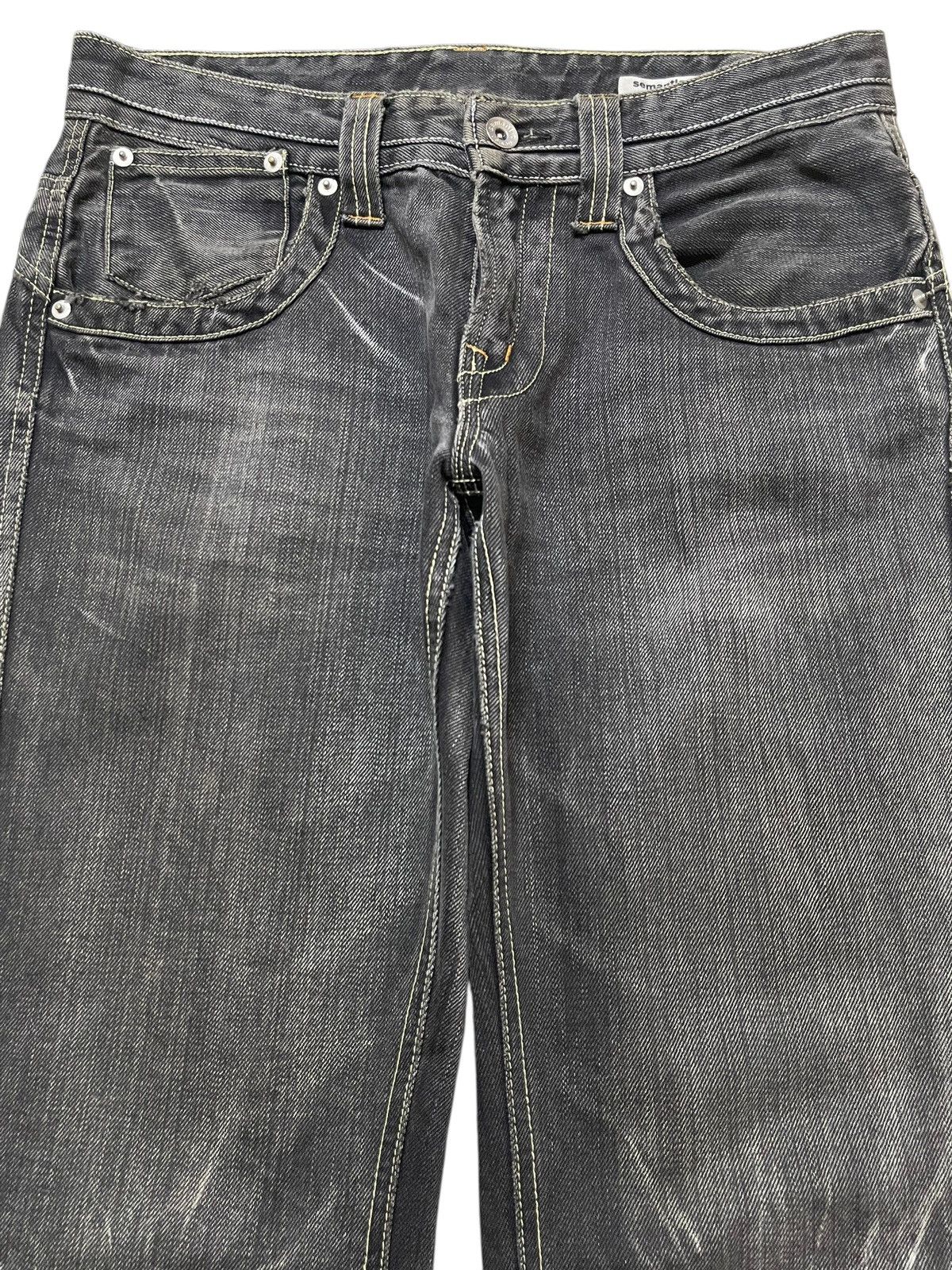 semanticdesign Vintage Japan Semantic Design Thunder Wash Faded Flare Jeans Size US 31 - 3 Thumbnail