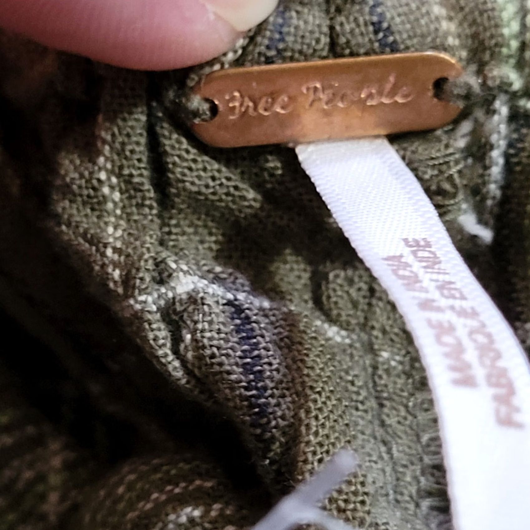Free People Free People Dress Womens Medium Army Green Smocked Fitted Mini Halter Party Size M / US 6-8 / IT 42-44 - 6 Thumbnail