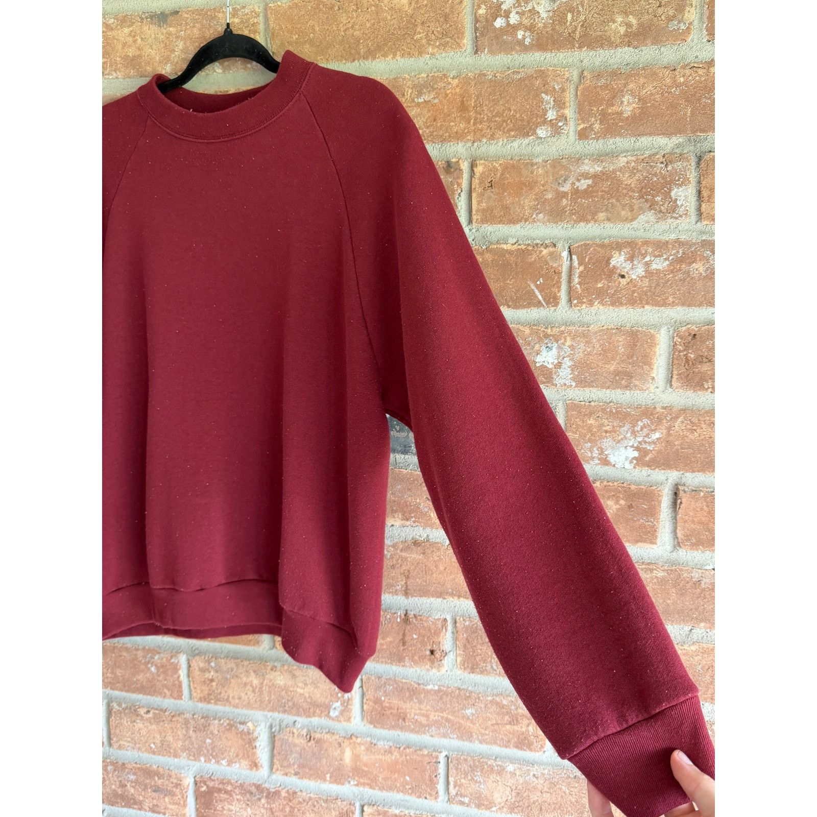 Fruit Of The Loom Vintage Fruit of the Loom Blank Crewneck Red USA L Size US L / EU 52-54 / 3 - 2 Thumbnail