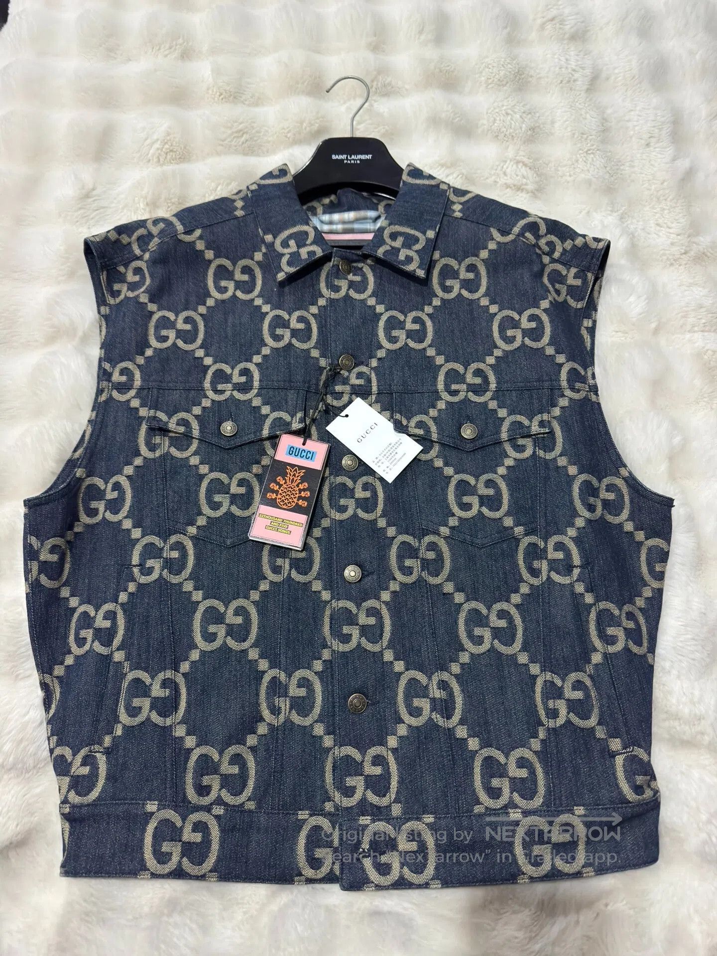 Gucci Guicci Printed Denim Jacket| Size US S / EU 44-46 / 1 - 1 Thumbnail