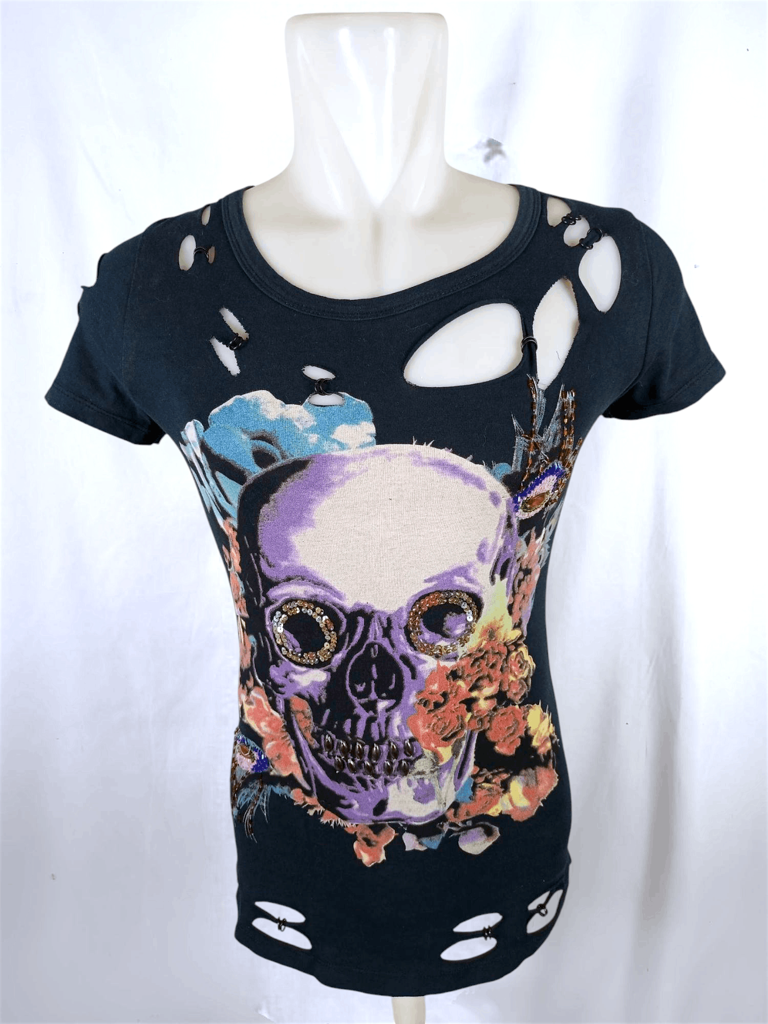 Vintage Crossbonez Distressed Skull Short Sleeve Strict TShirt Size US M / EU 48-50 / 2 - 11 Thumbnail