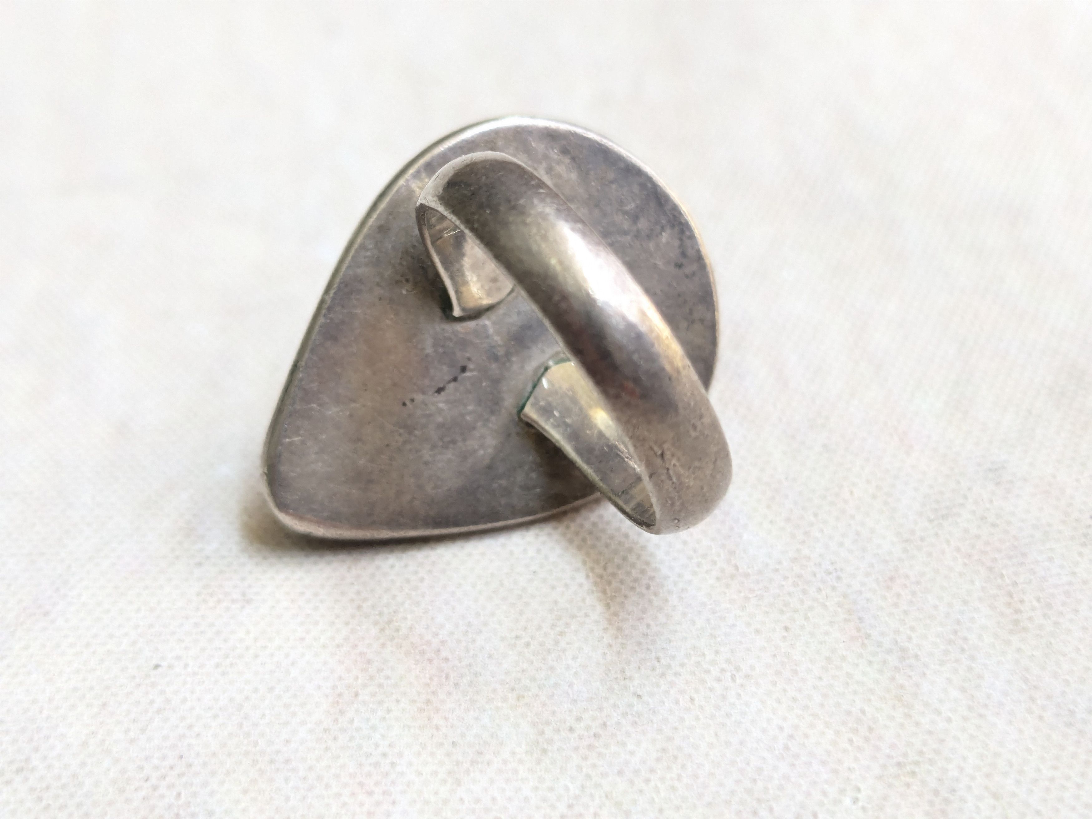 Jewelry × Vintage Sterling Silver Ring Blue Moonstone Pear Teardrop 7.75 Size ONE SIZE - 6 Thumbnail