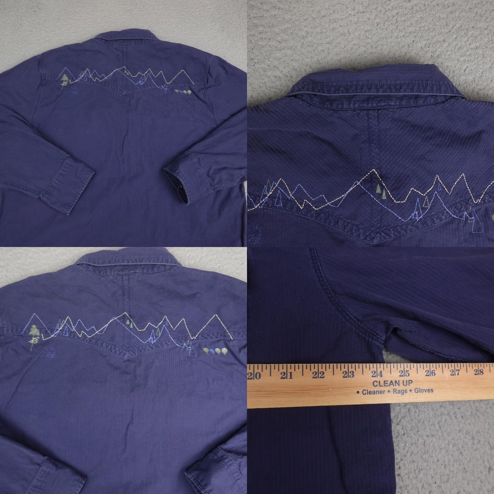 The North Face The North Face Shirt Mens XL Blue Snap Mountain Western Long Sleeve Embroidered Size US XL / EU 56 / 4 - 8 Thumbnail