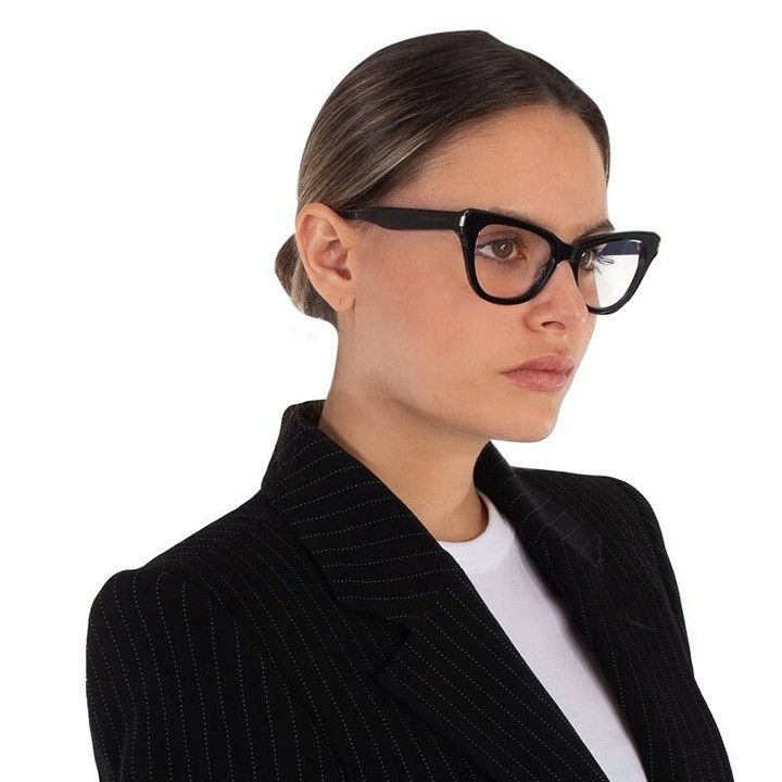 Saint Laurent Paris Saint Laurent SL472 001 Eyeglasses Black 52mm Cat Eye Frame Size ONE SIZE - 3 Thumbnail