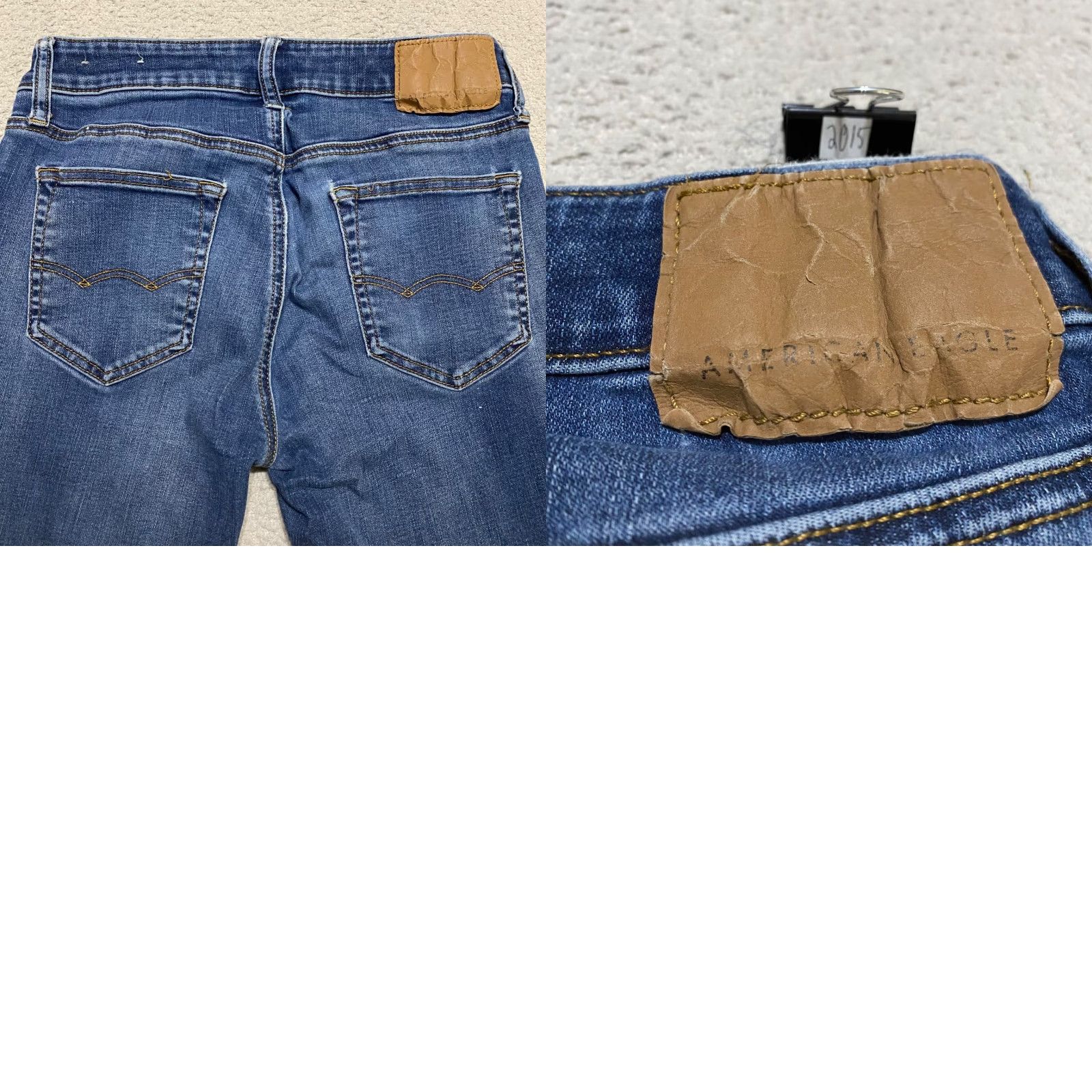 American Eagle Outfitters American Eagle Mens Jeans 29x32 Blue Denim Medium Wash Skinny Low Rise Shirt? Size US 27 - 9 Thumbnail