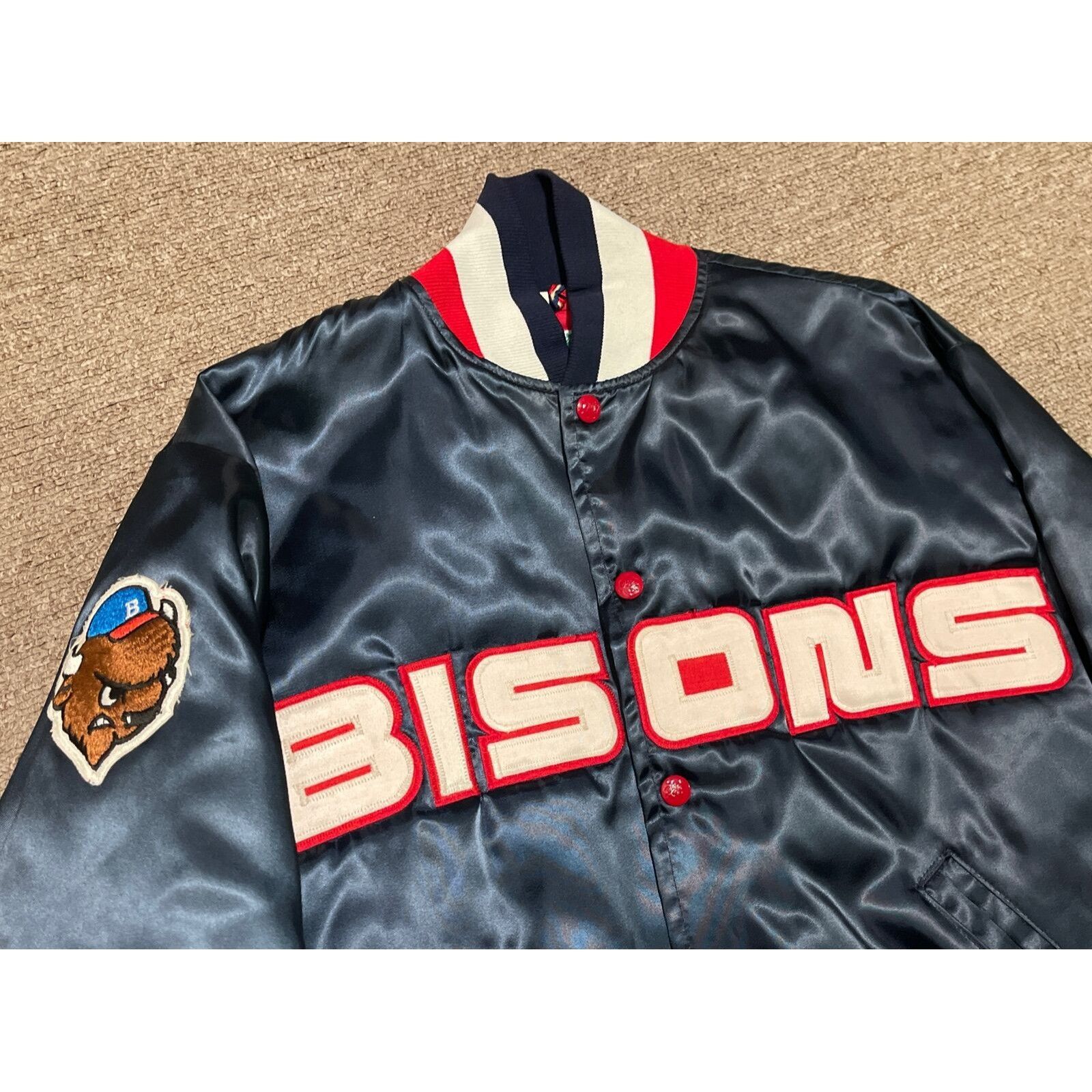 Other Vintage 80s Medium BUFFALO BISONS MILB Satin Bomber Spellout Size US M / EU 48-50 / 2 - 5 Thumbnail