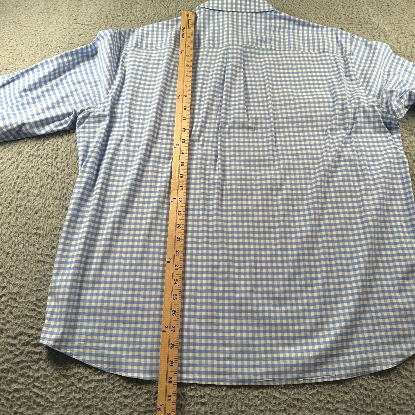 Vineyard Vines VINEYARD VINES Shirt Mens XL Blue White Gingham OTG Performance Button Down Shirt Size US XL / EU 56 / 4 - 7 Thumbnail