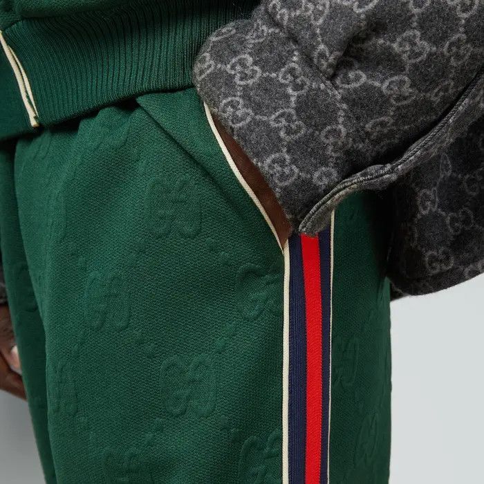 Gucci o1loc1c0326 663569 GG Jacquard Jersey Jogging Pants Size US 32 / EU 48 - 2 Thumbnail
