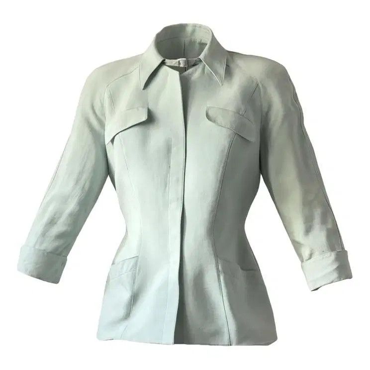 Thierry Mugler Thierry Mugler Structured Silk Jacket Size FR 40 Size M / US 6-8 / IT 42-44 - 2 Thumbnail
