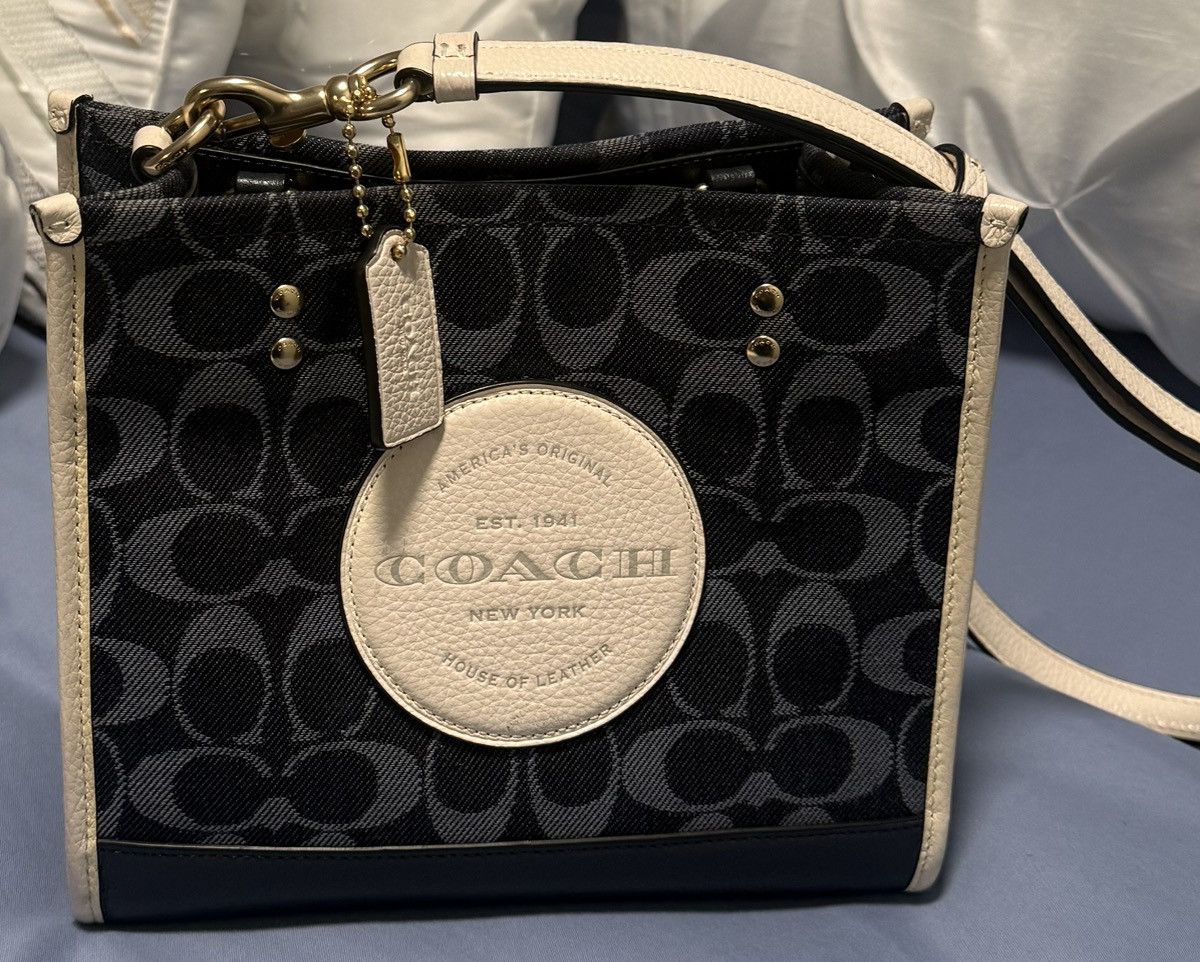 Coach Coach Denim/Cream Signature Dempsey Mini Tote 22in Size ONE SIZE - 1 Thumbnail
