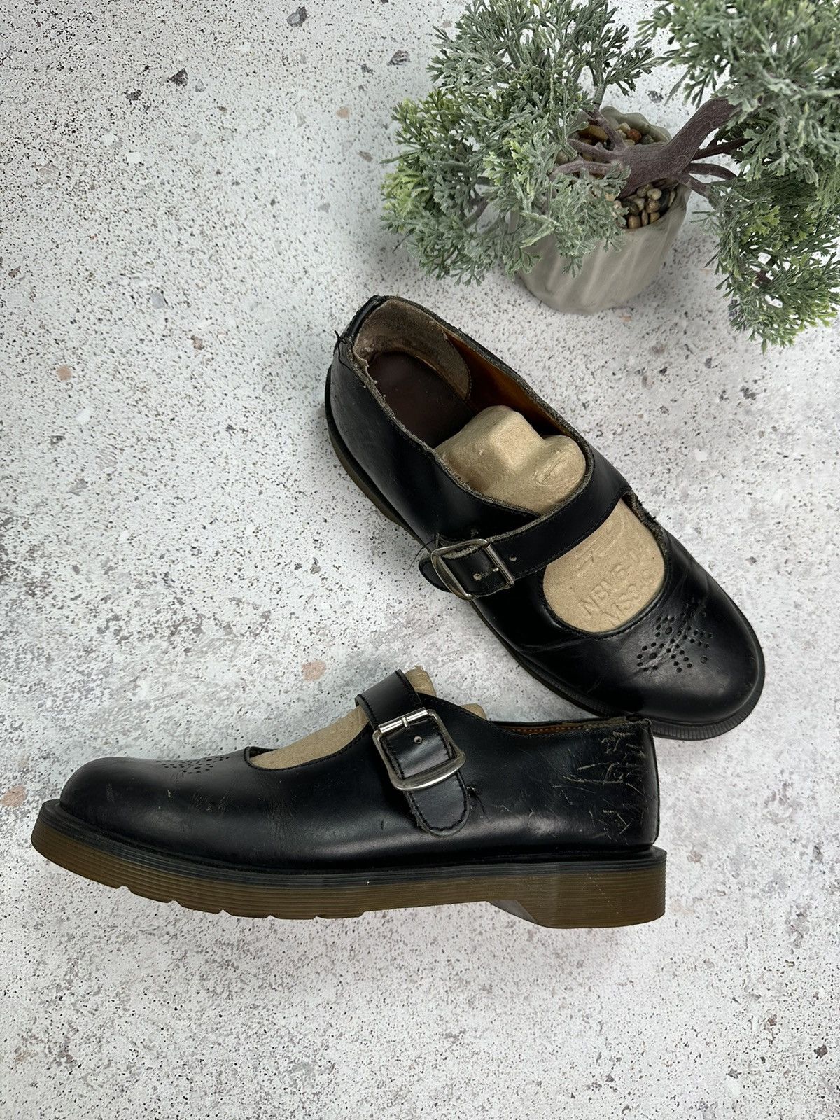 Dr. Martens × Vintage Vintage 90s Dr Martens Goth Chunky Platform Leather Mules 10 Size US 8 / EU 41 - 3 Thumbnail